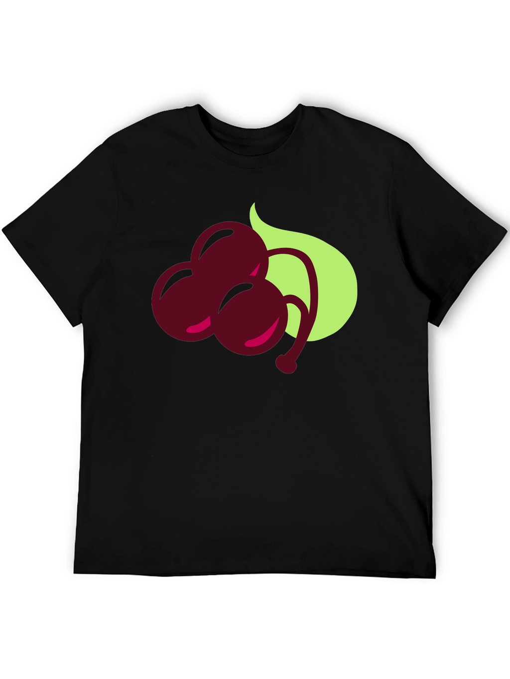 Cherry Graphic Black T-Shirt
