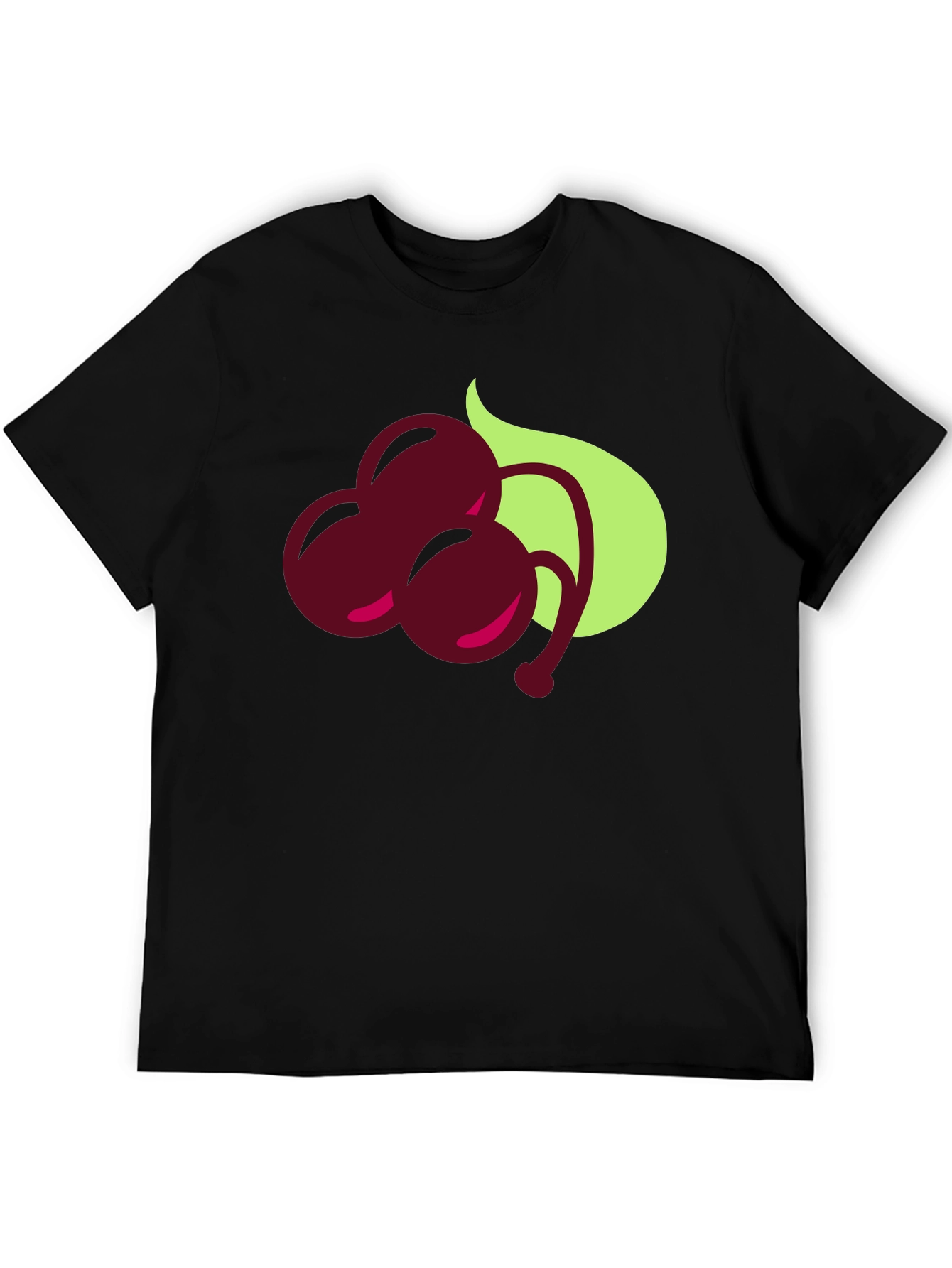 Cherry Graphic Black T-Shirt