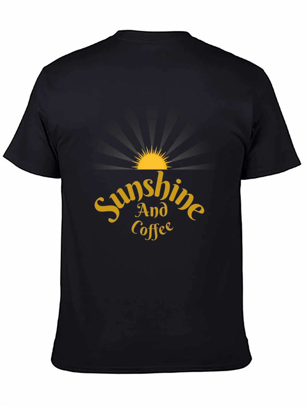 Sunshine and Coffee Black T-Shirt