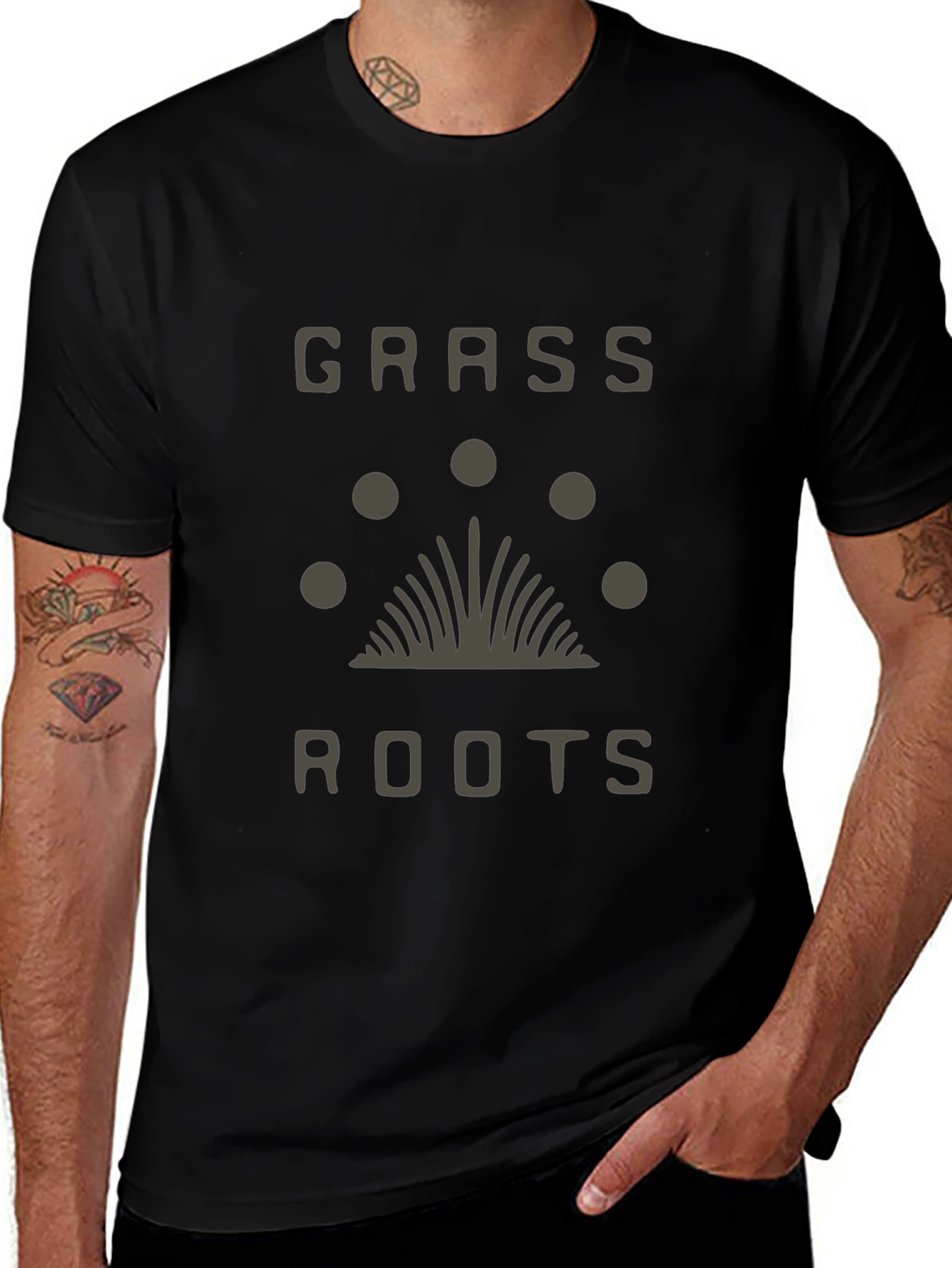 Grass Roots Graphic Print T-Shirt