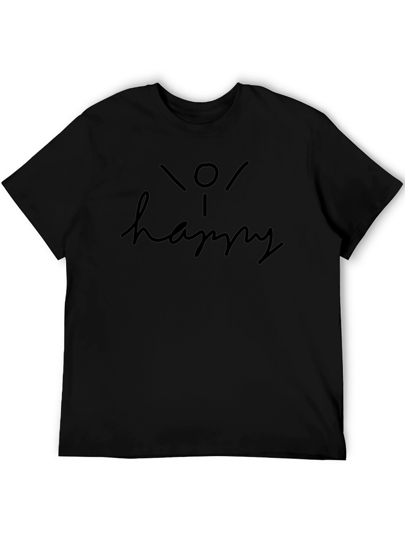 Happy Graphic T-Shirt - Minimalist Design Casual Wear