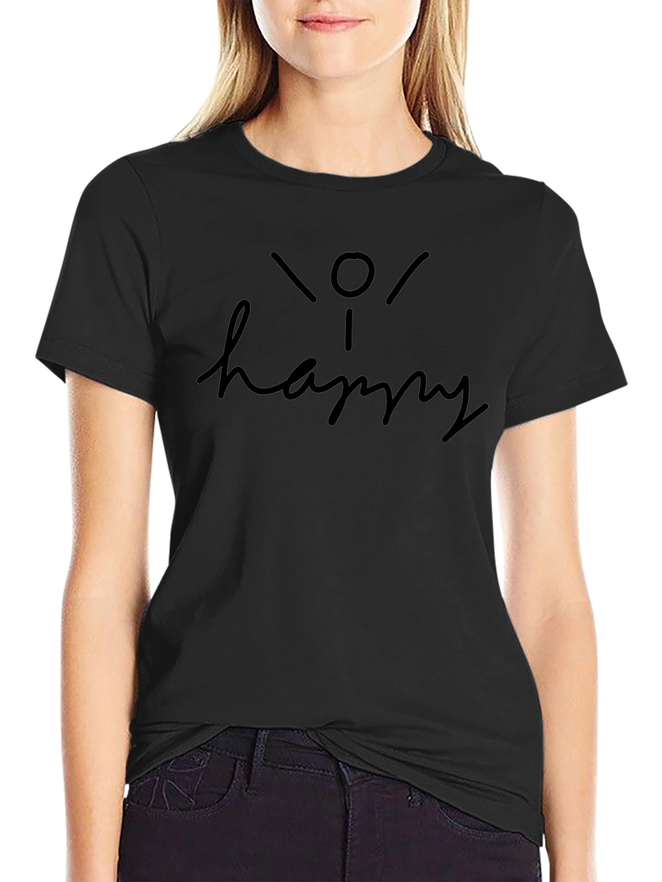 Happy Graphic T-Shirt - Minimalist Design Casual Wear