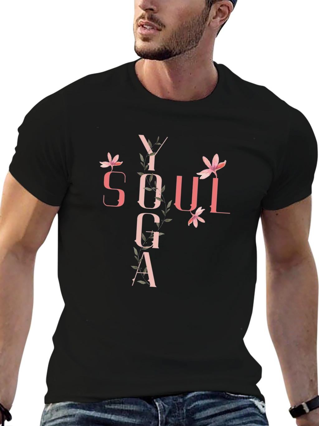 Yoga Soul Black Graphic Tee