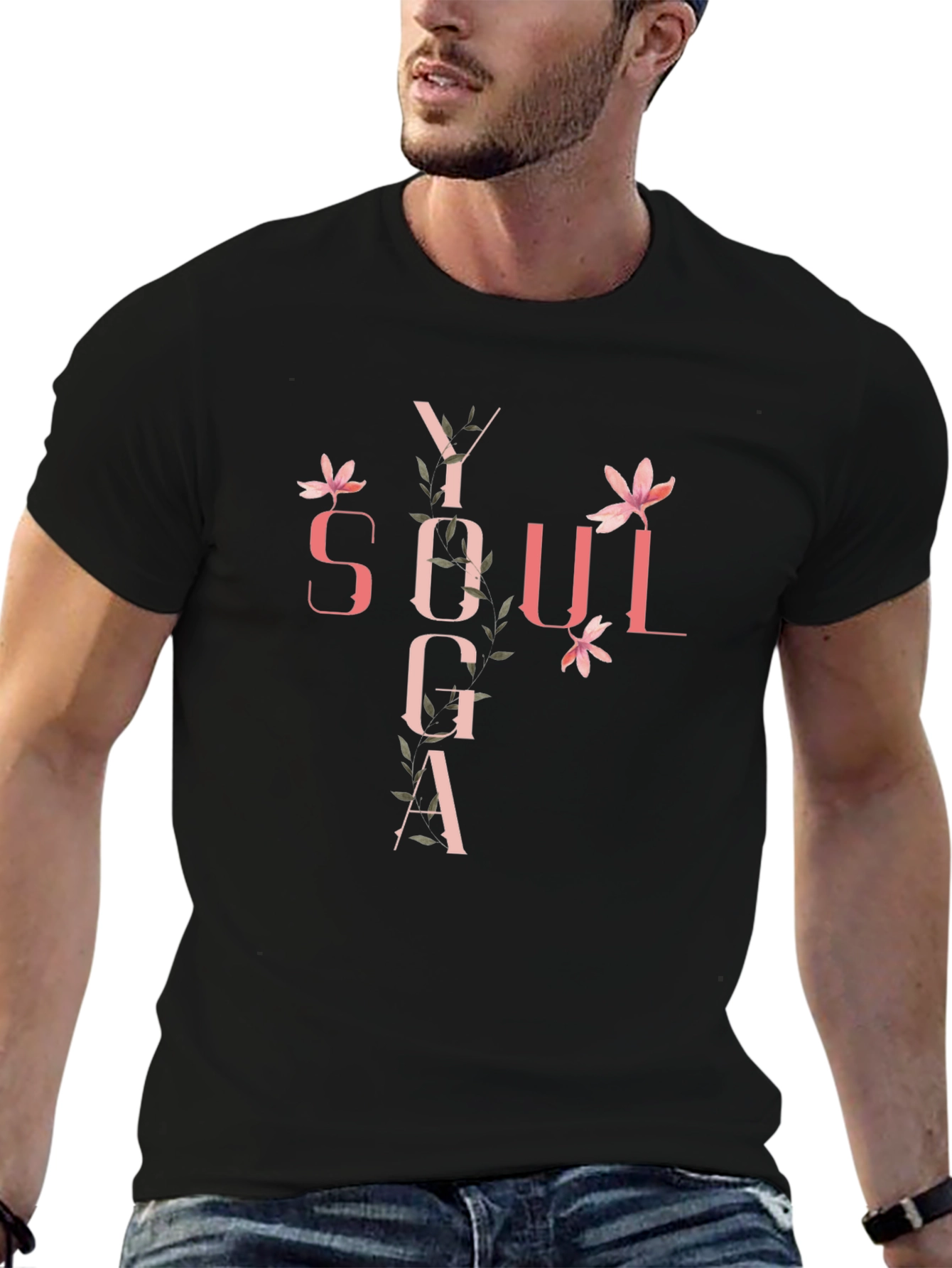 Yoga Soul Black Graphic Tee