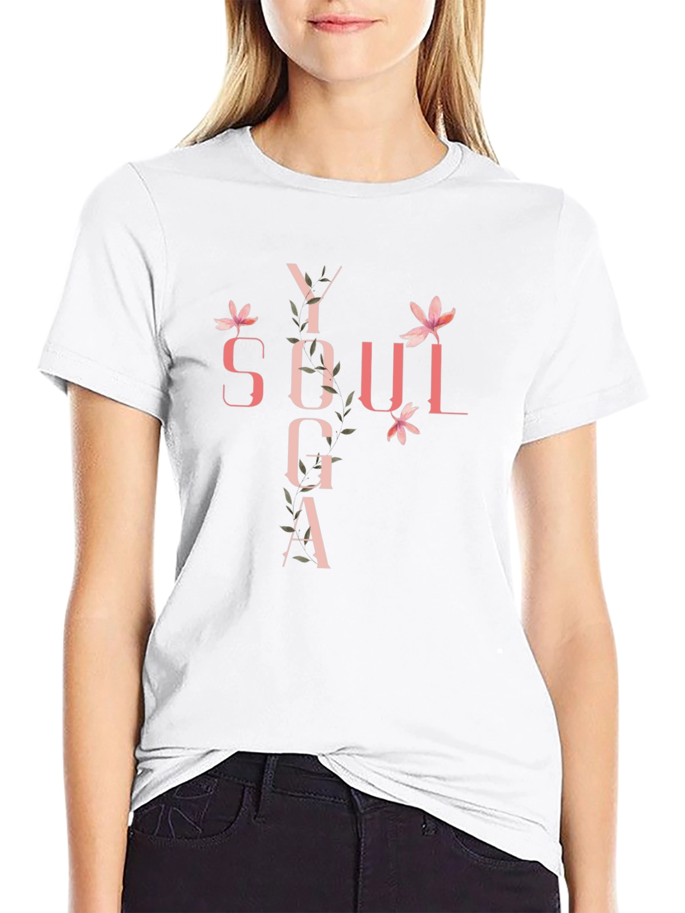 Yoga Soul Black Graphic Tee