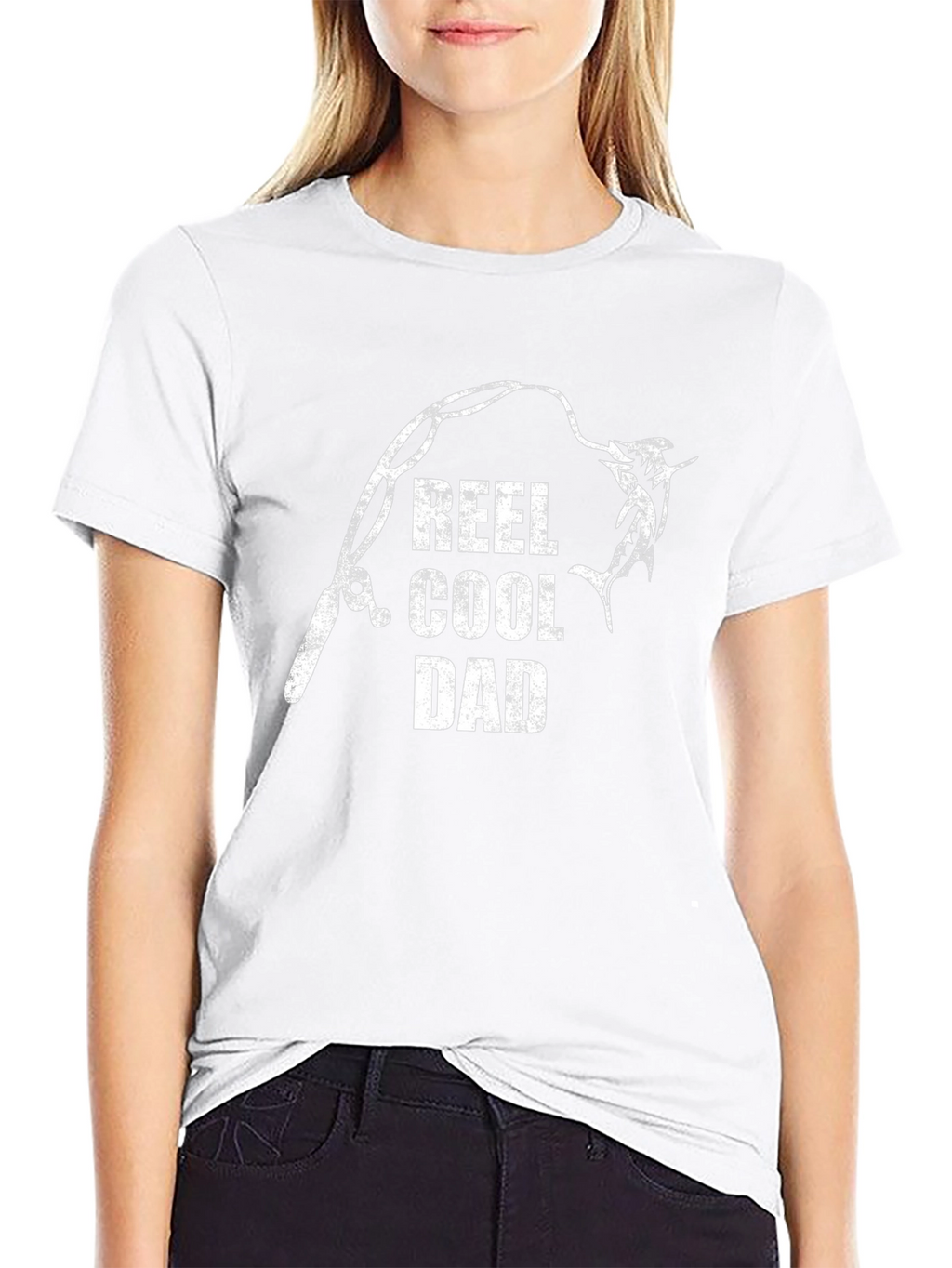 Reel Cool Dad Black Graphic Tee