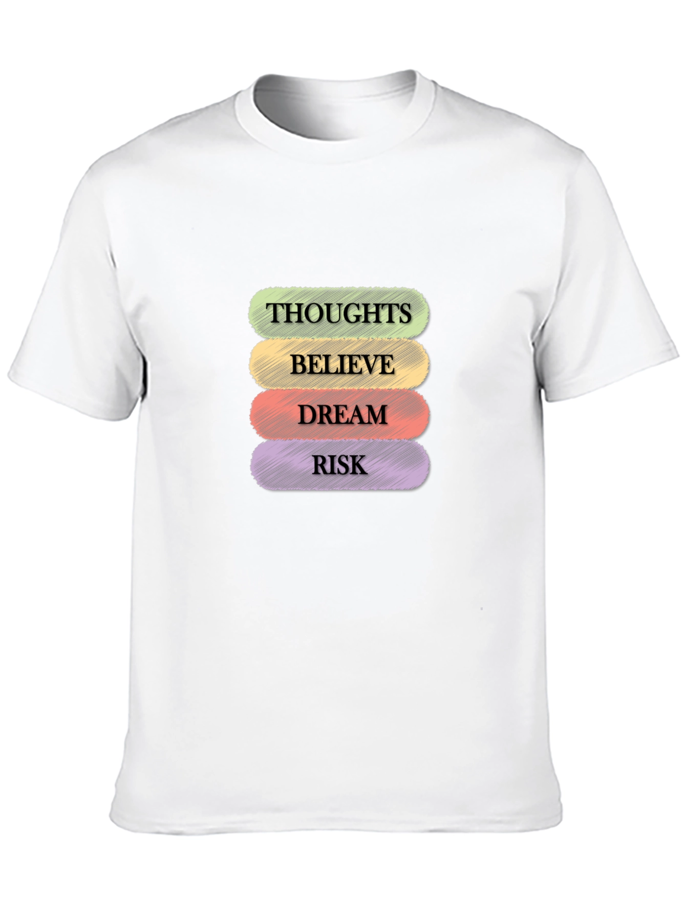 Thoughts Believe Dream Risk Graphic Tee