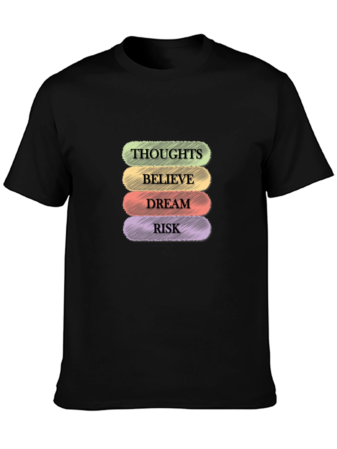 Thoughts Believe Dream Risk Graphic Tee