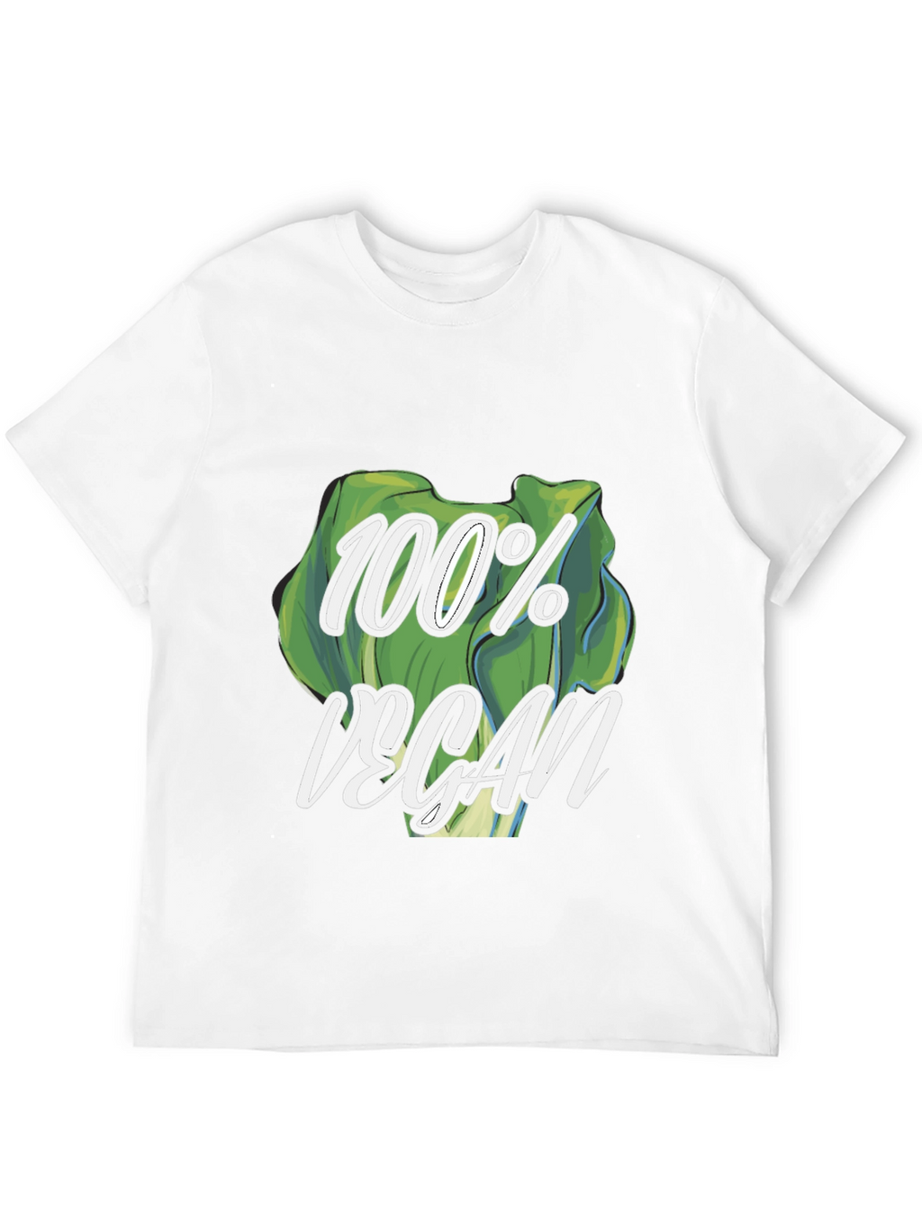 100% Vegan Graphic Tee - Black T-Shirt