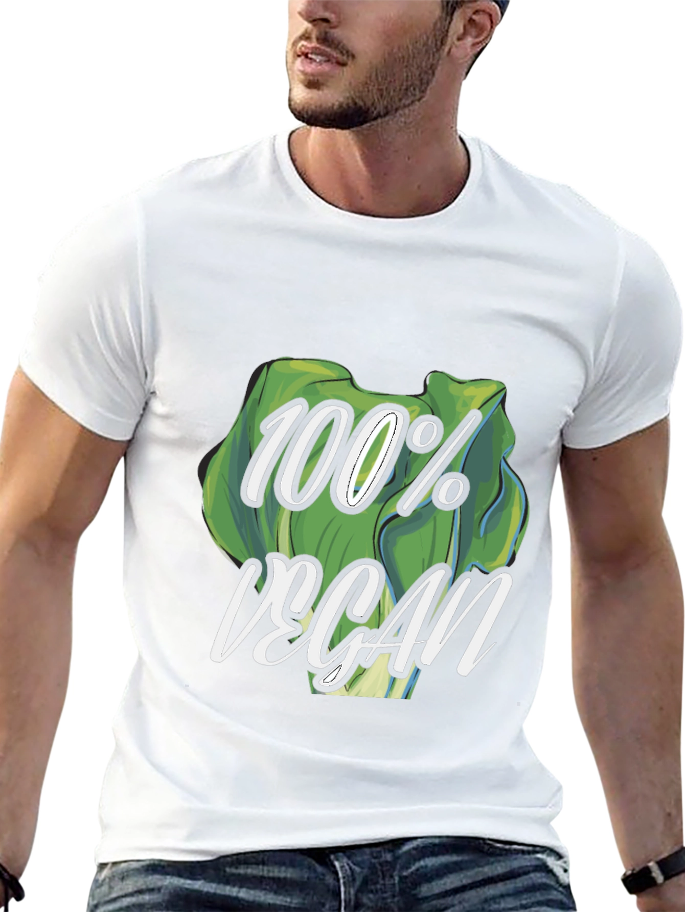 100% Vegan Graphic Tee - Black T-Shirt