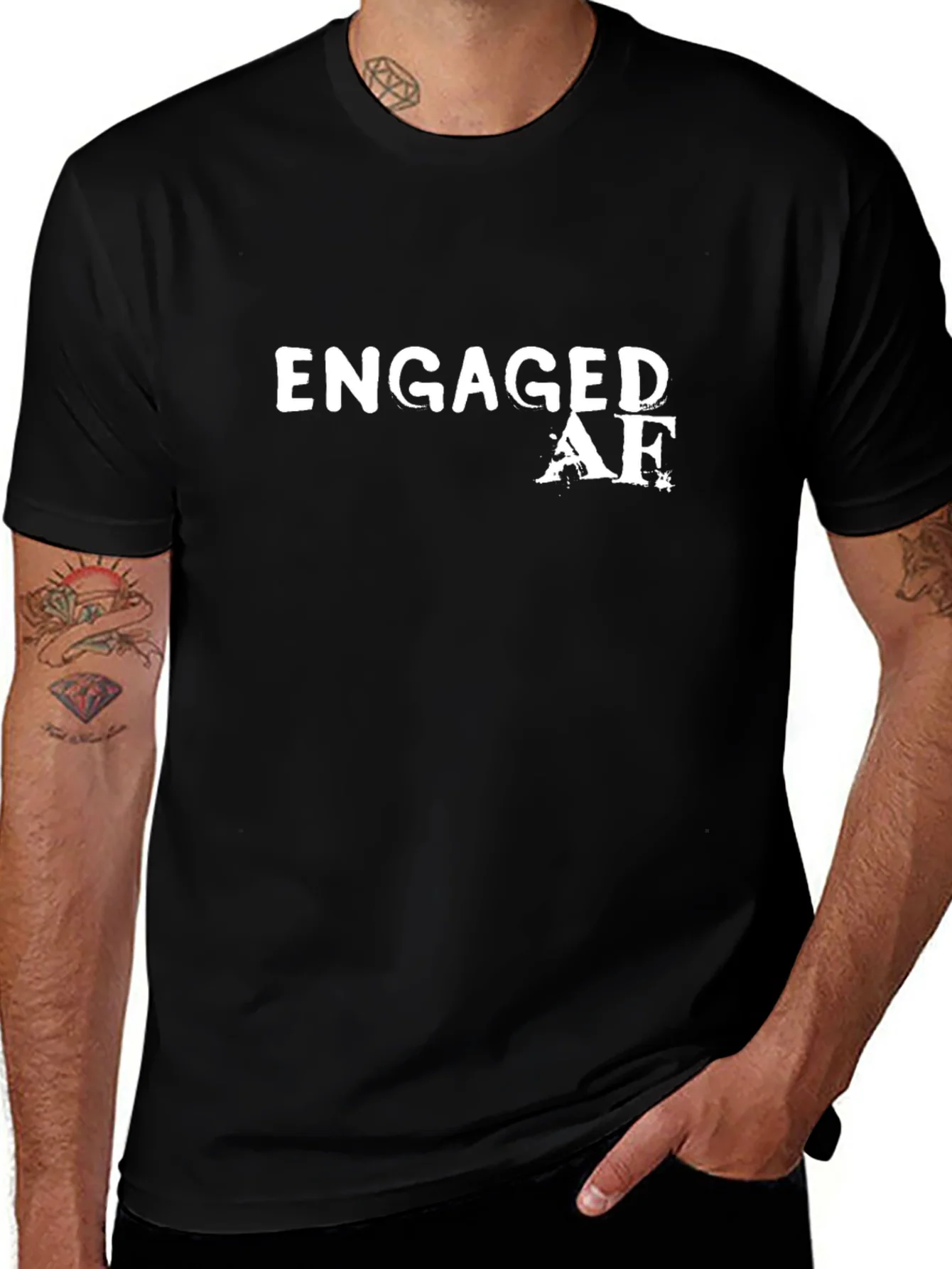 Engaged AF Graphic Tee - Black