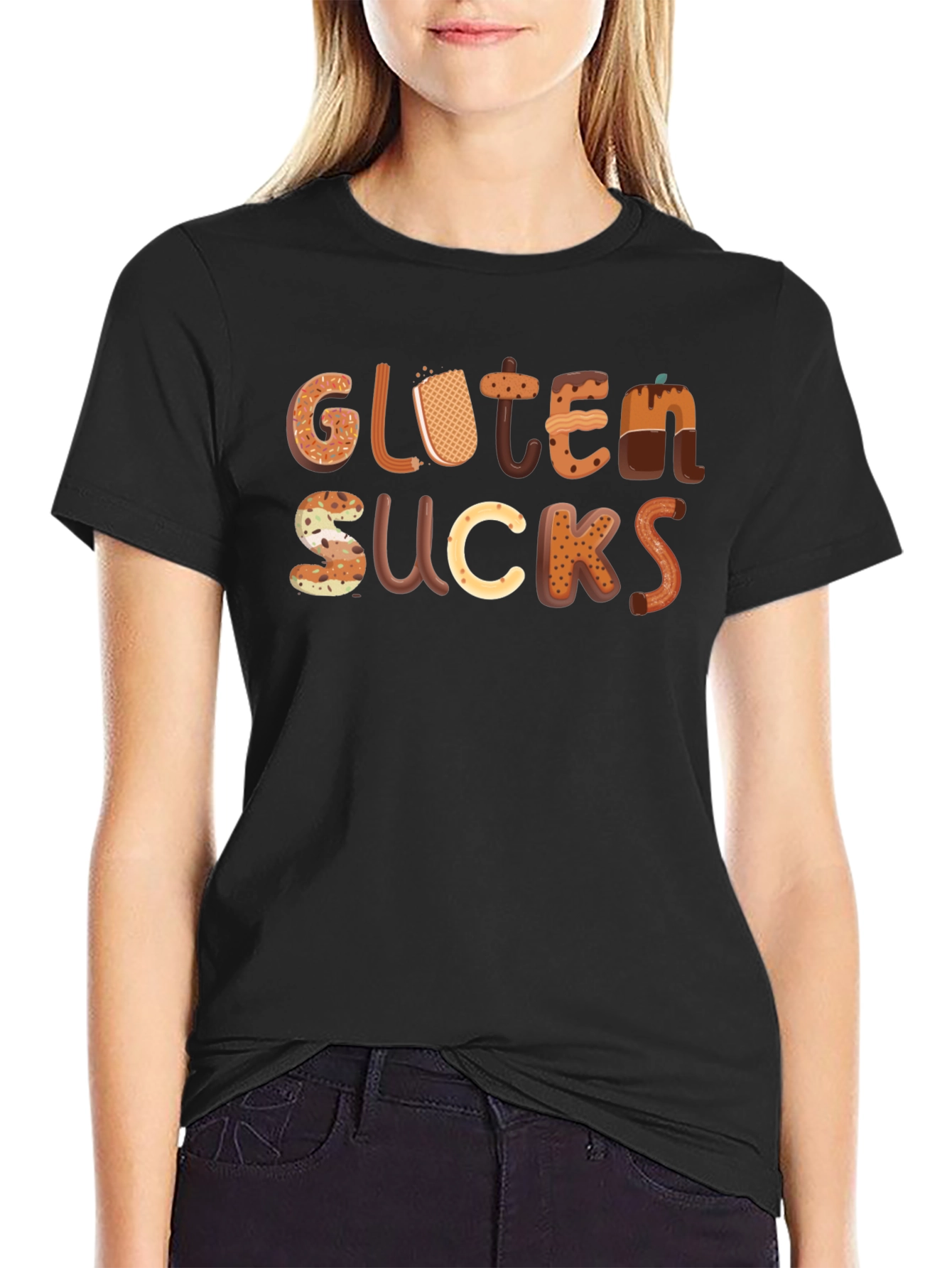 Gluten Sucks Funny T-Shirt - Novelty Tee