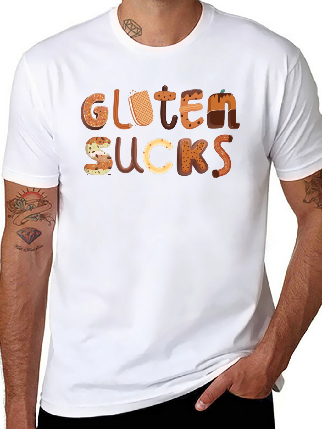 Gluten Sucks Funny T-Shirt - Novelty Tee