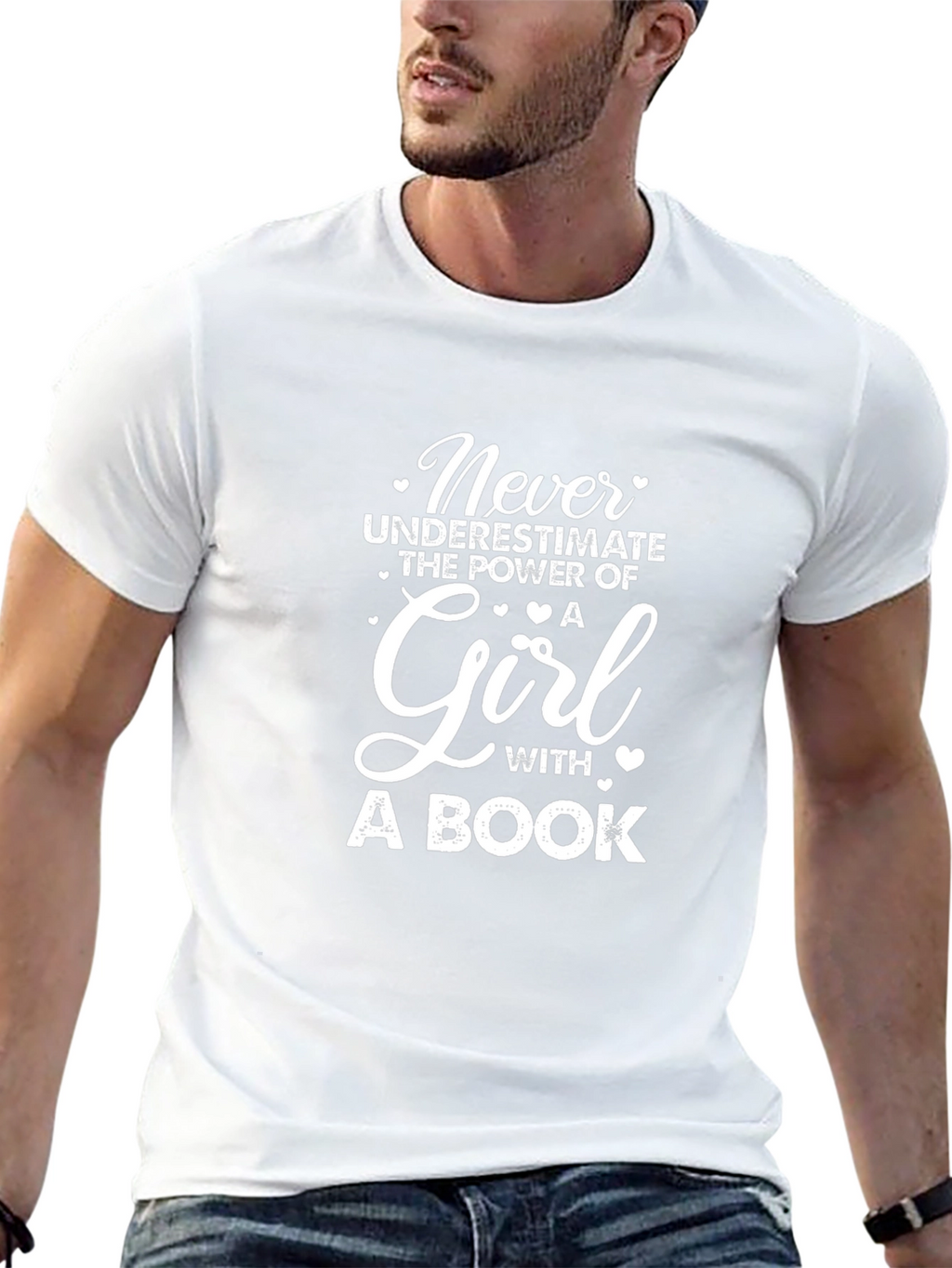 Never Underestimate a Girl with a Book T-Shirt