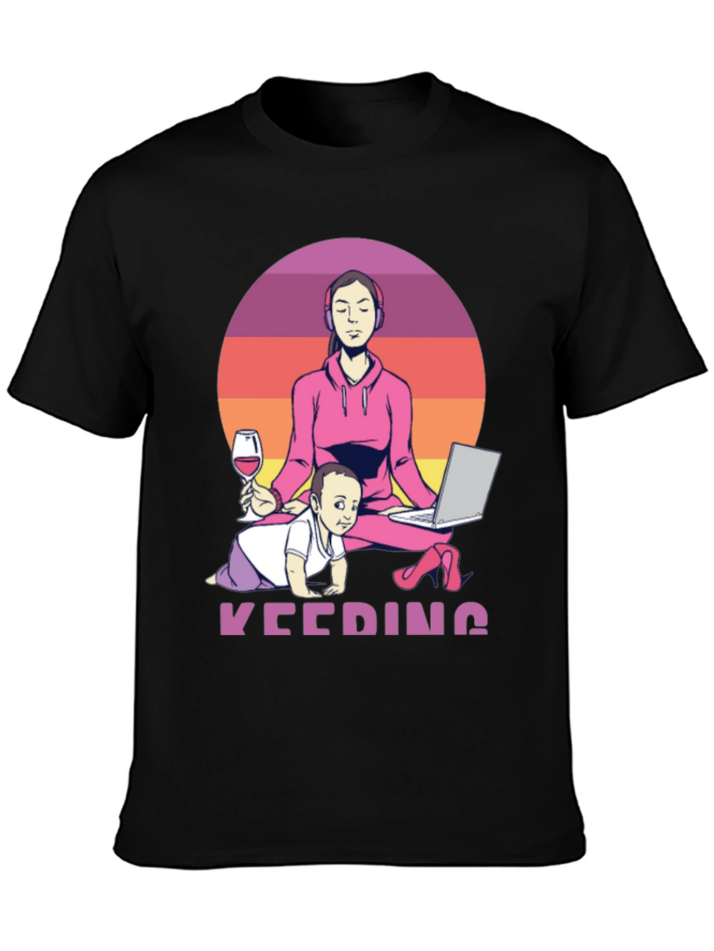 Multitasking Mom T-Shirt - Work From Home Life