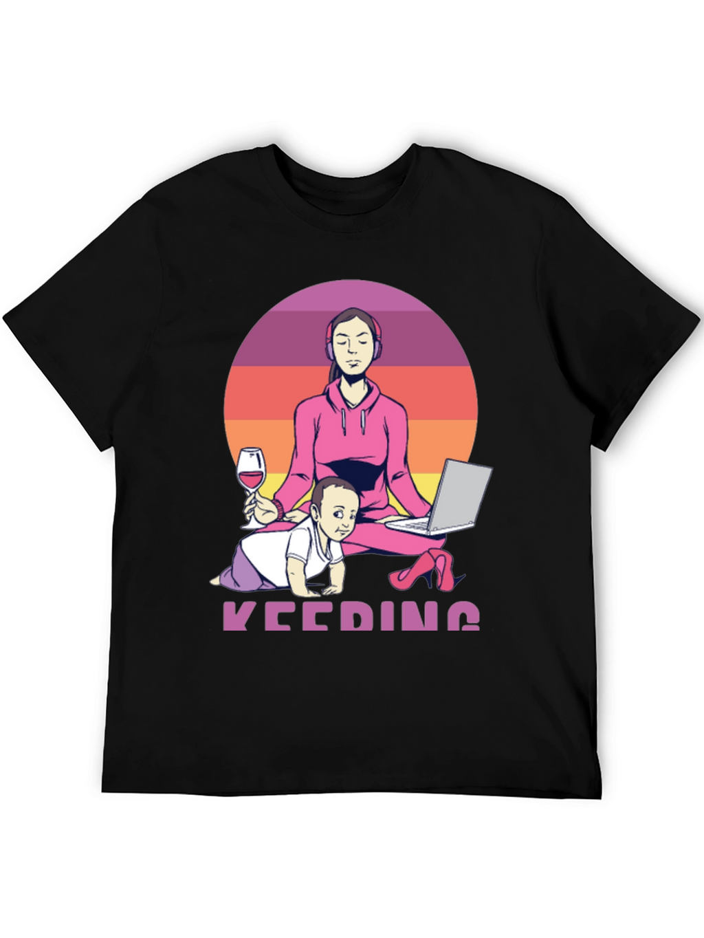 Multitasking Mom T-Shirt - Work From Home Life