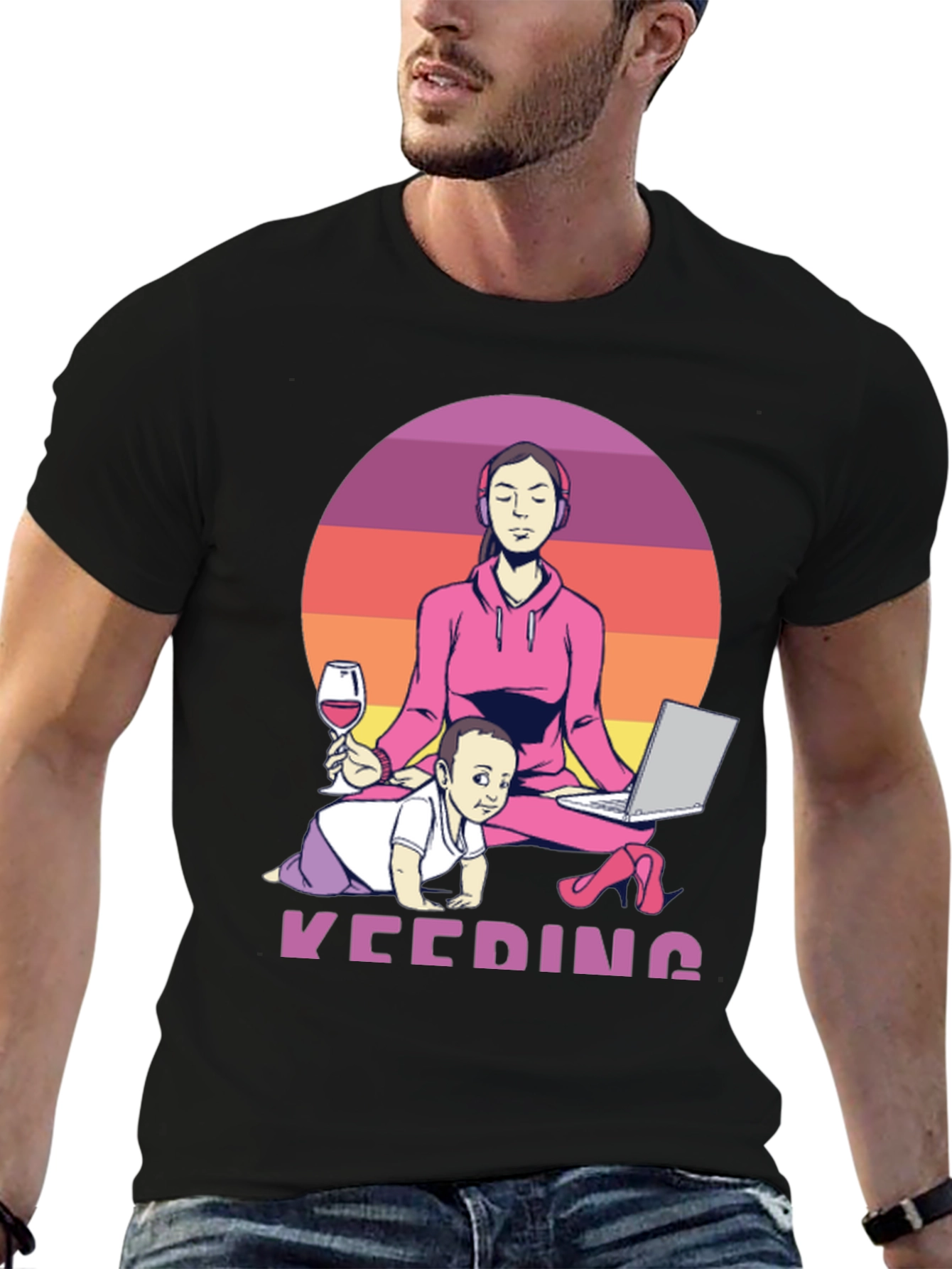 Multitasking Mom T-Shirt - Work From Home Life