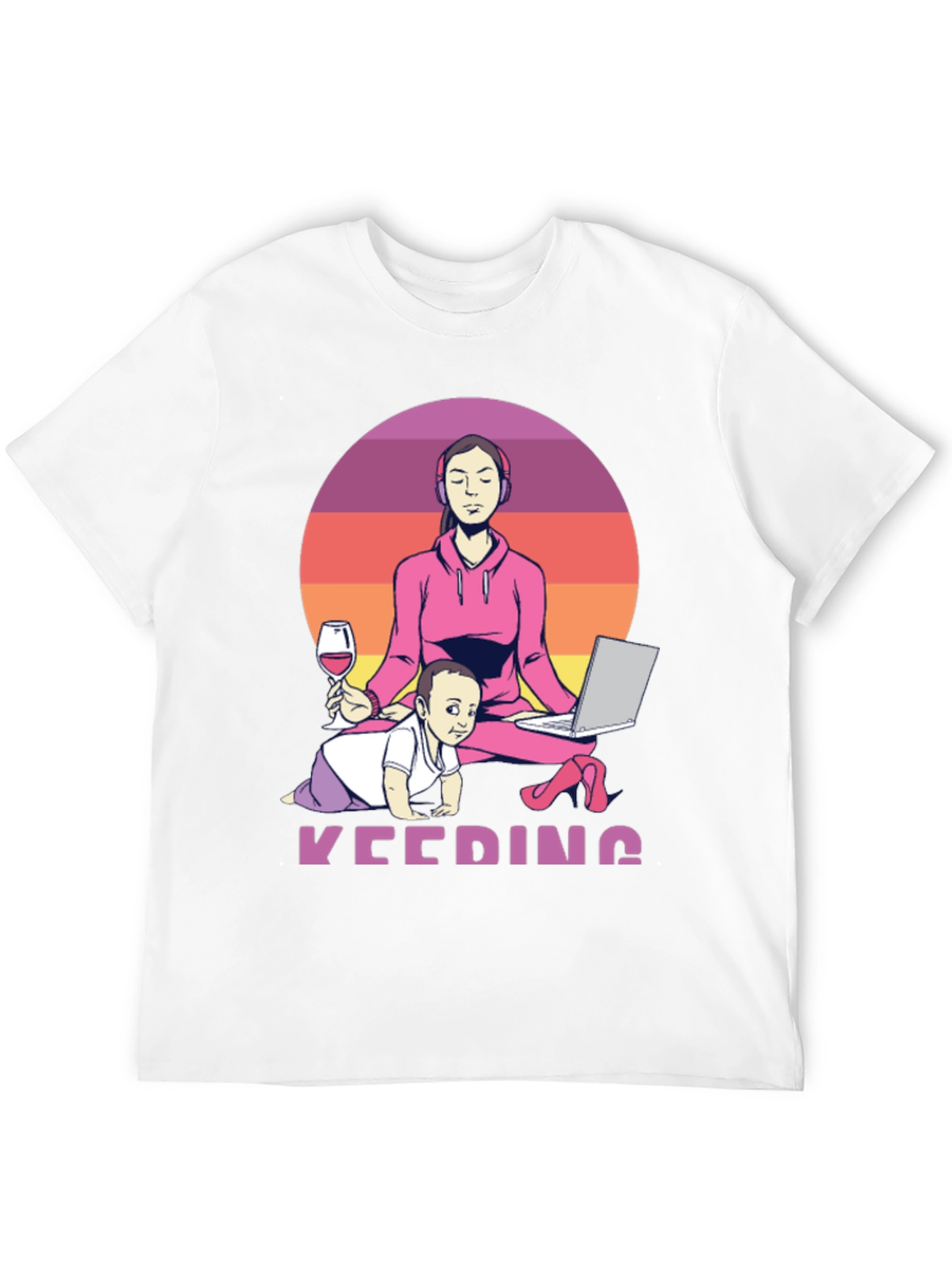 Multitasking Mom T-Shirt - Work From Home Life