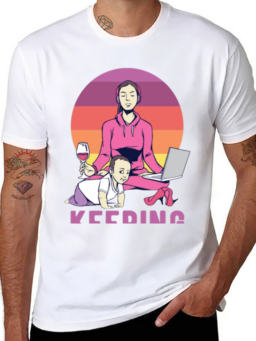 Multitasking Mom T-Shirt - Work From Home Life