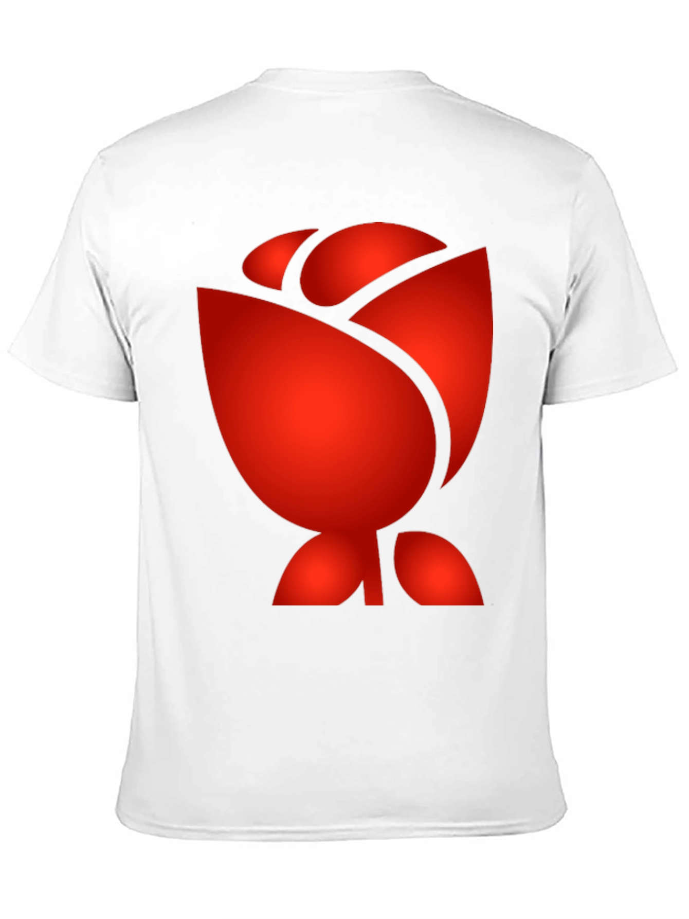 Red Rose Graphic Print Black T-Shirt