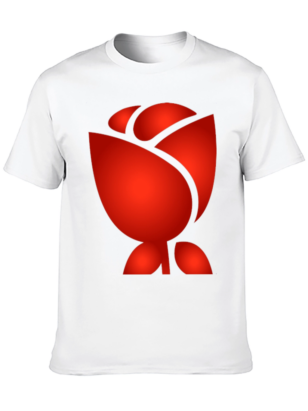 Red Rose Graphic Print Black T-Shirt