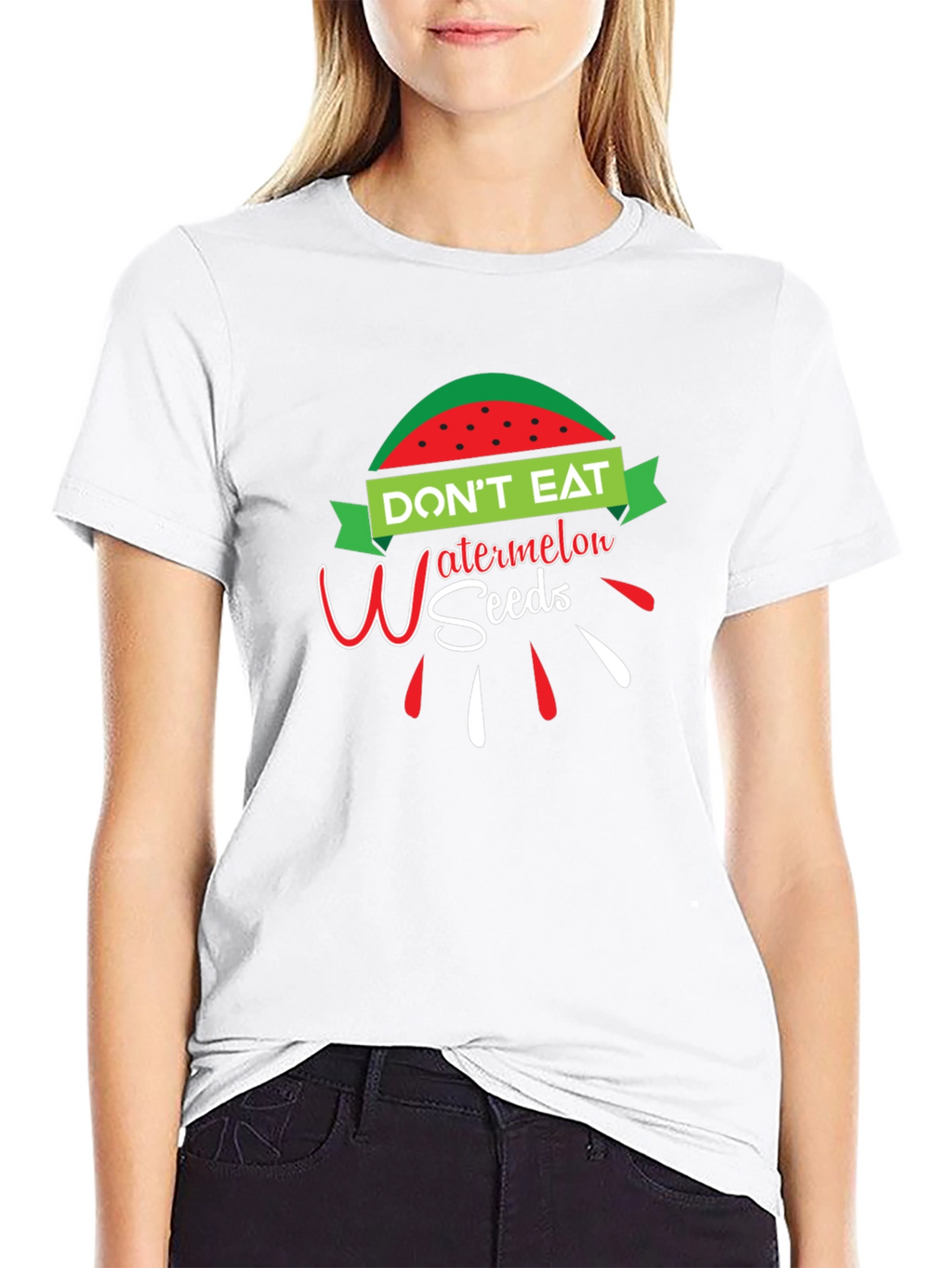 Dont Eat Watermelon Seeds Funny Graphic T-Shirt