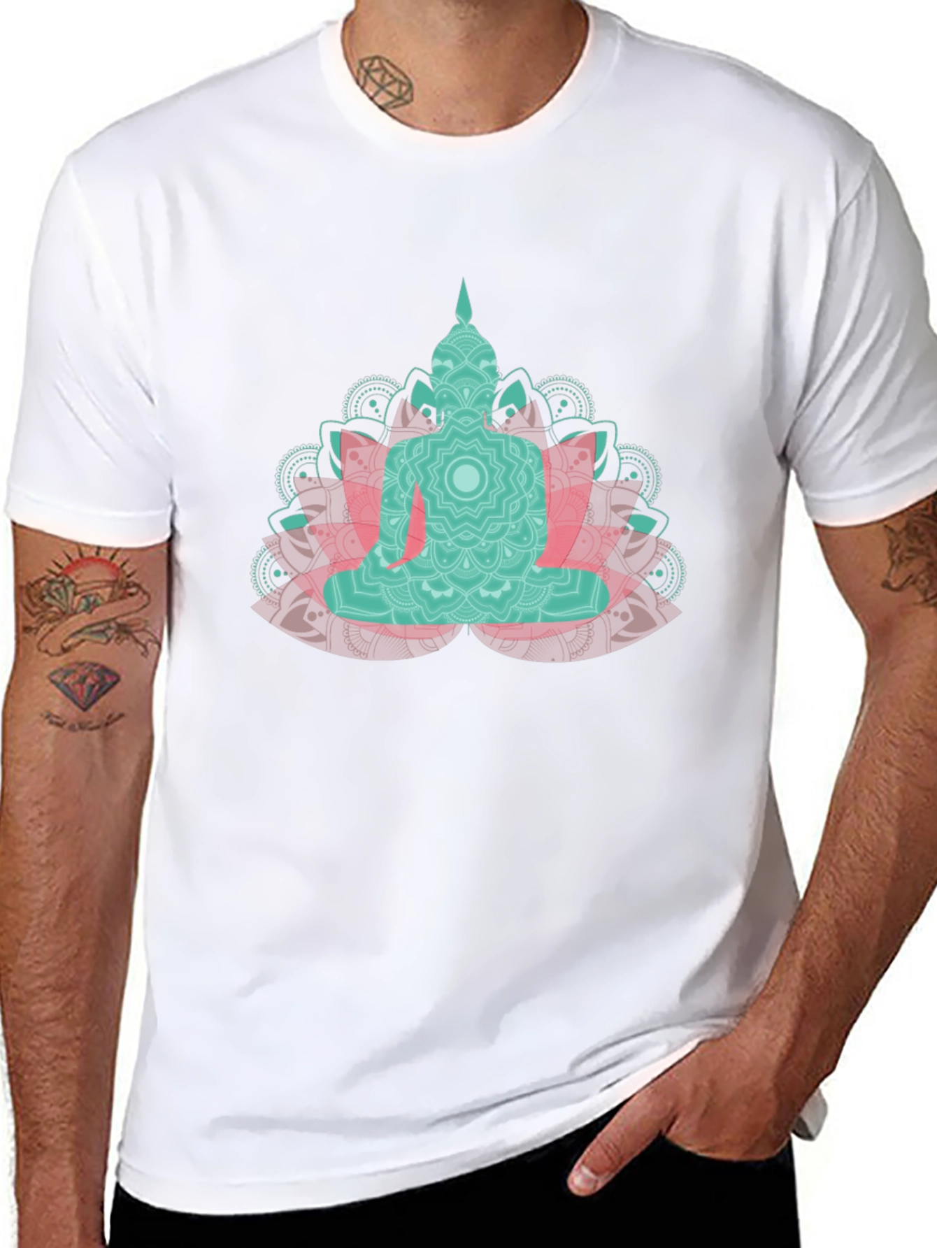 Buddha Mandala Graphic Tee - Spiritual Comfort