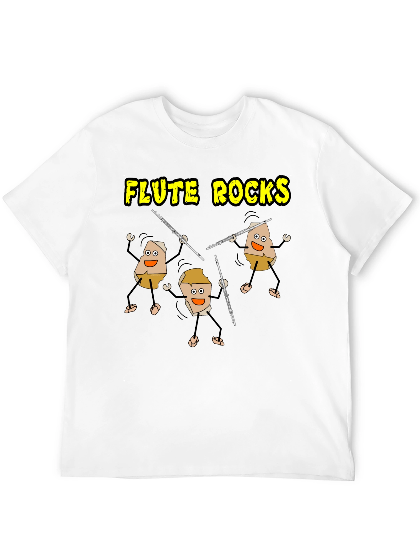 Flute Rocks Black Graphic Tee