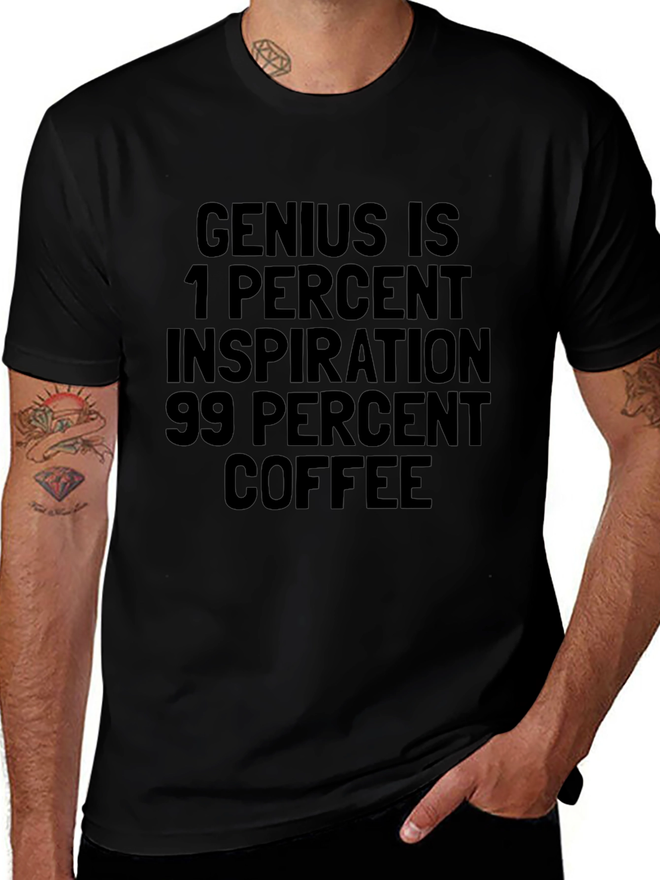 Coffee Inspiration Tee - Black Cotton