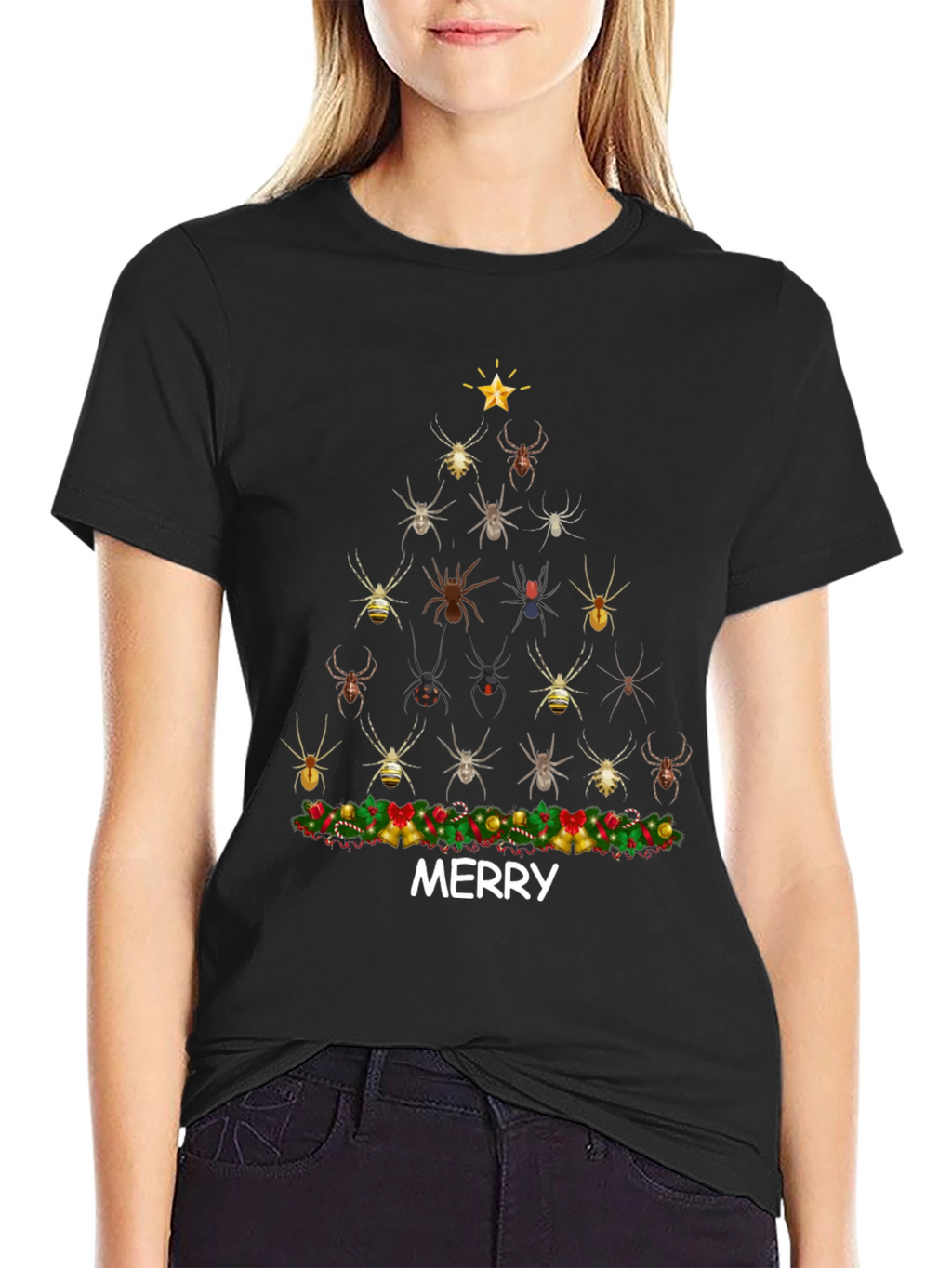 Spider Christmas Tree Graphic Tee