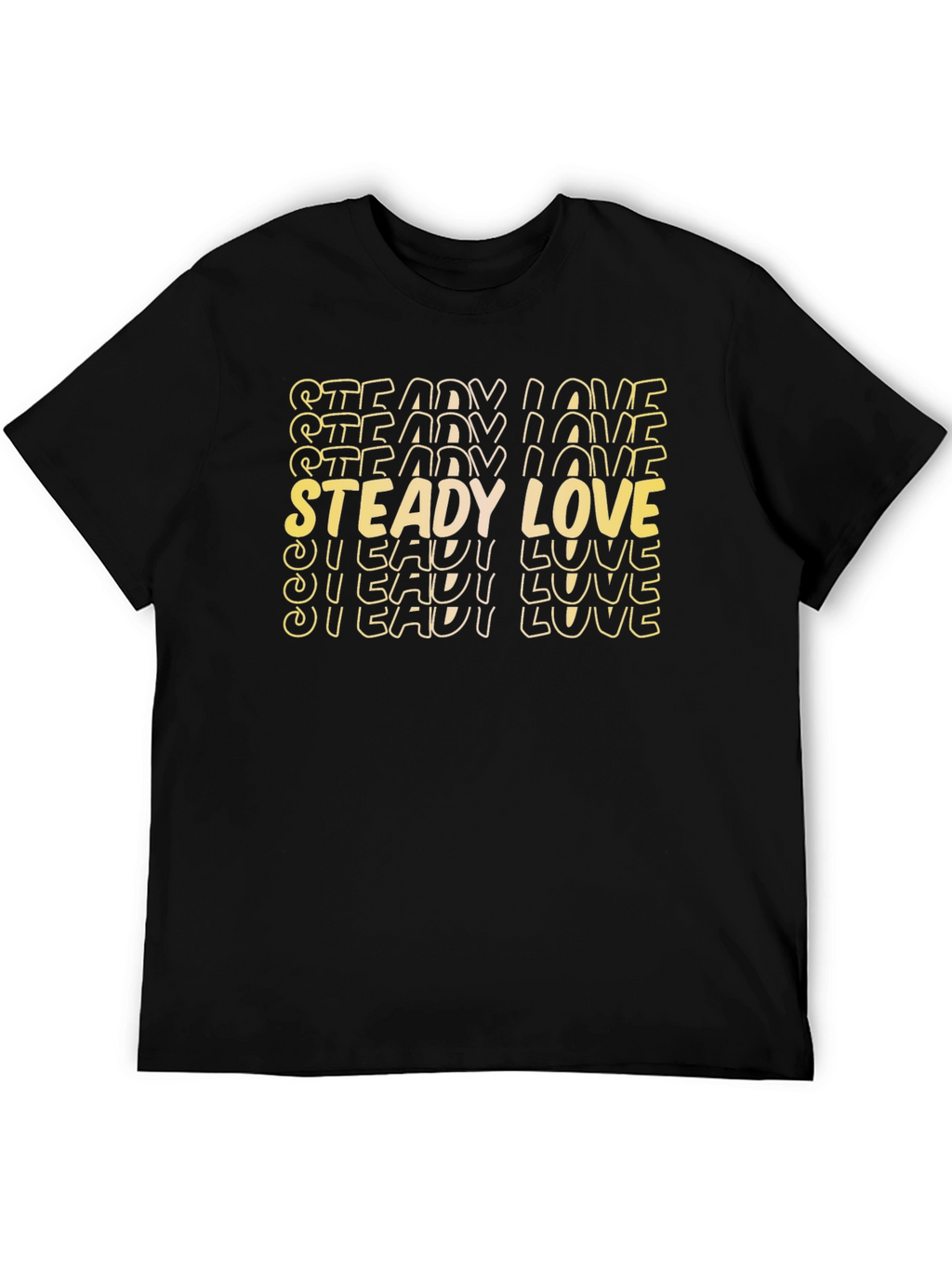 Steady Love Graphic Tee - Trendy Black T-Shirt