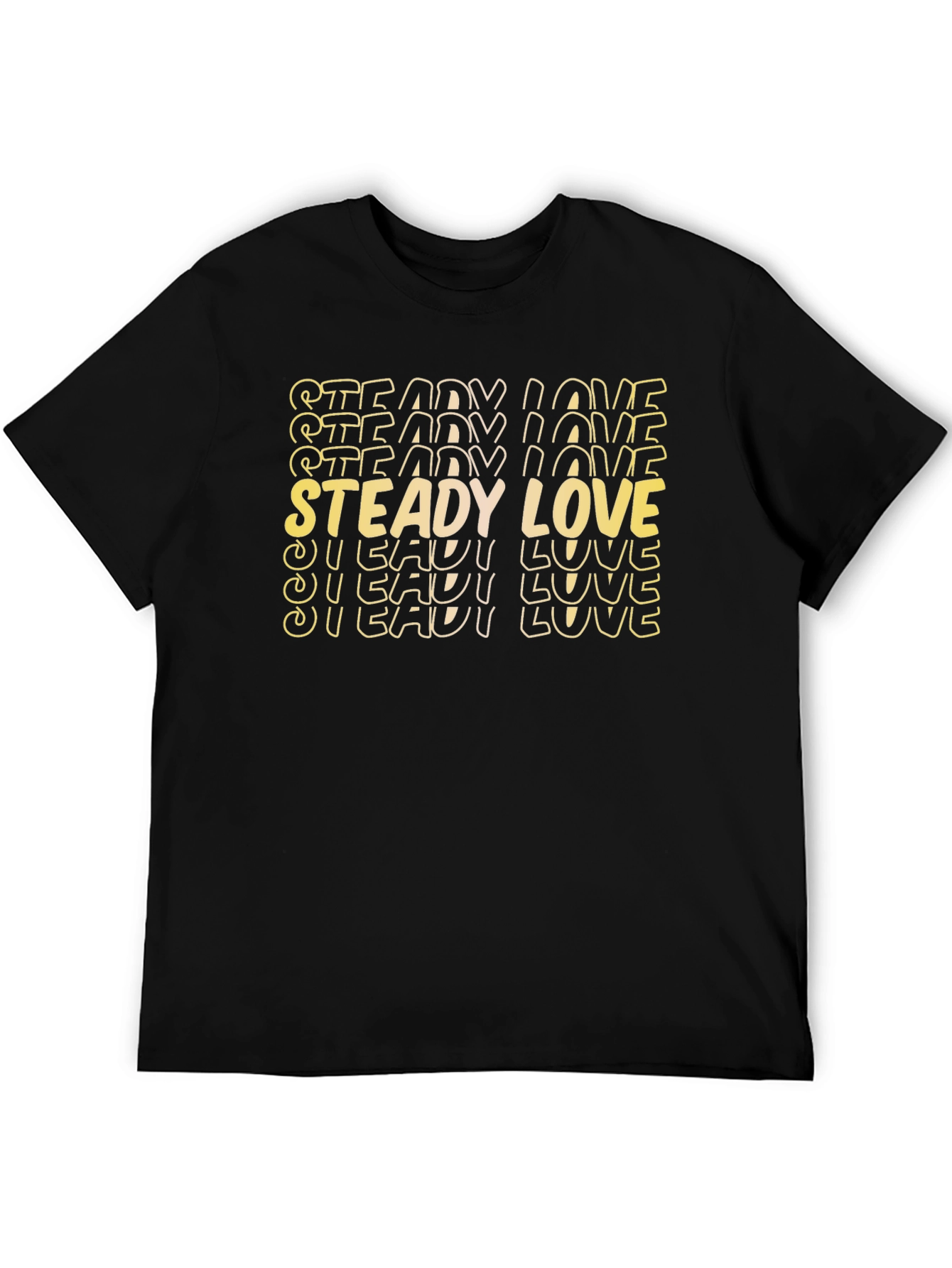 Steady Love Graphic Tee - Trendy Black T-Shirt