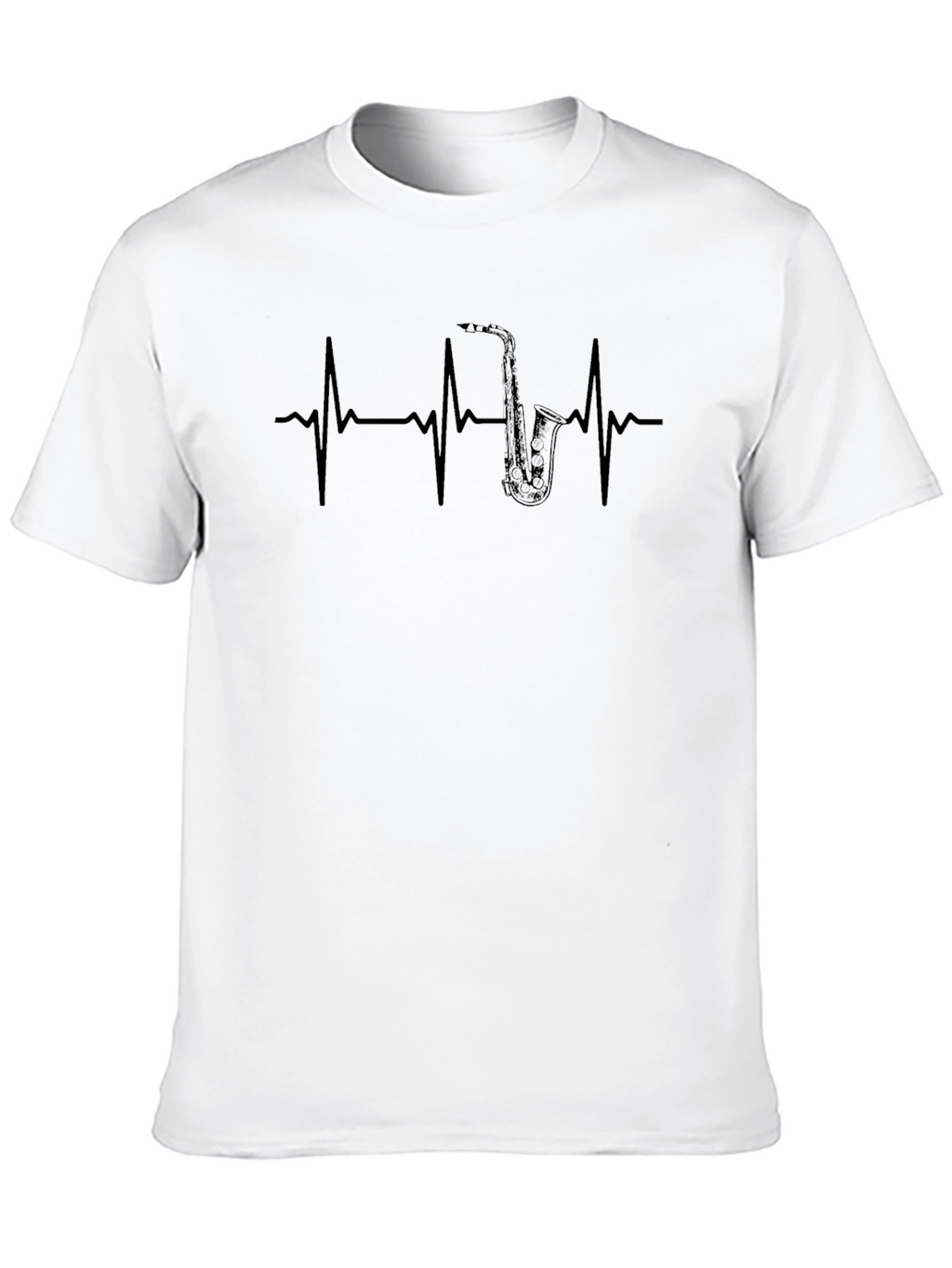 Saxophone Heartbeat Graphic T-Shirt