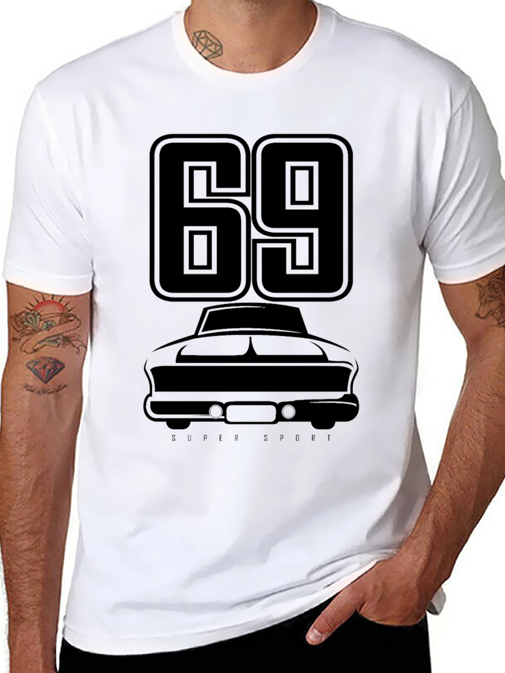 Retro 69 Muscle Car Graphic T-Shirt