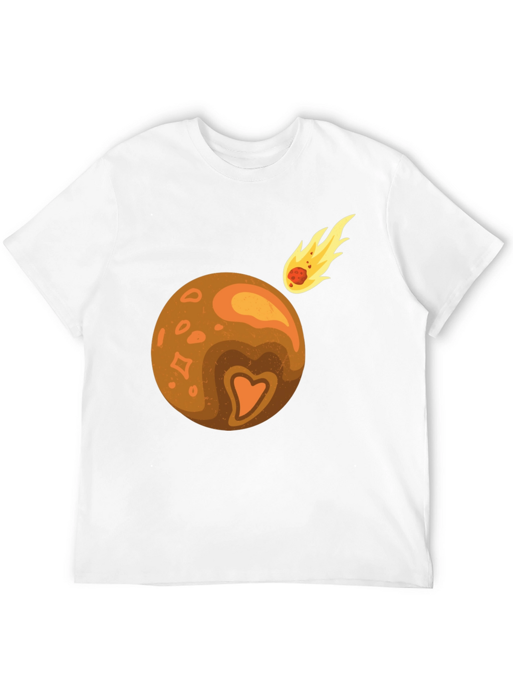 Planet & Comet Graphic Tee - Black Cotton Blend