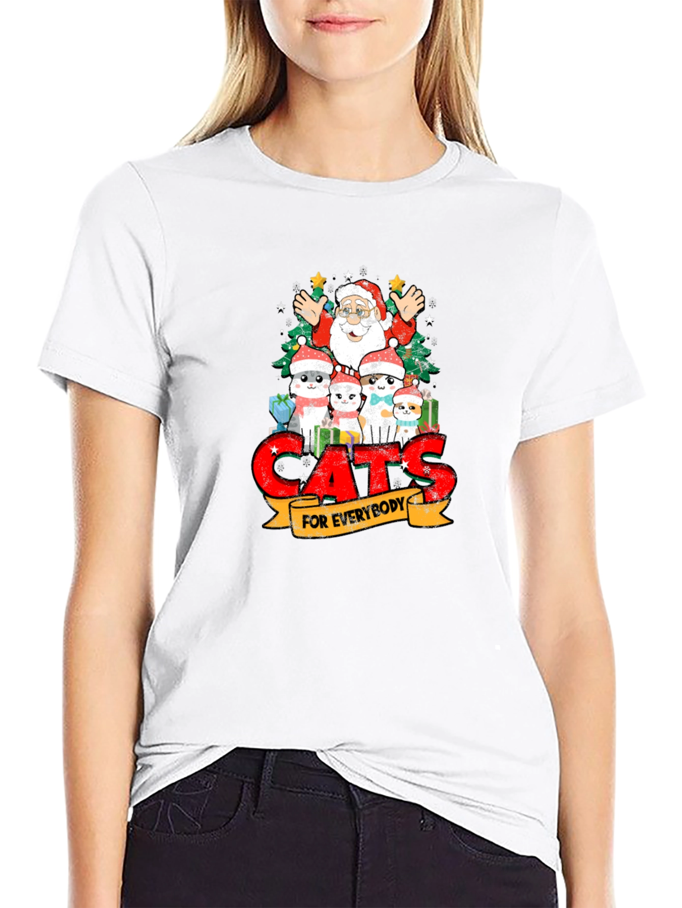 Cats for Everybody Christmas T-Shirt