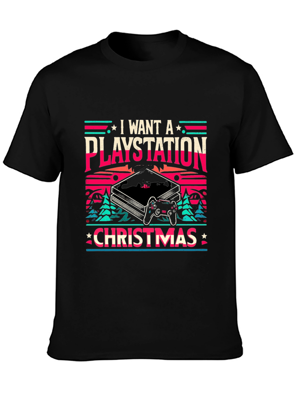 I Want A Playstation Christmas T-Shirt