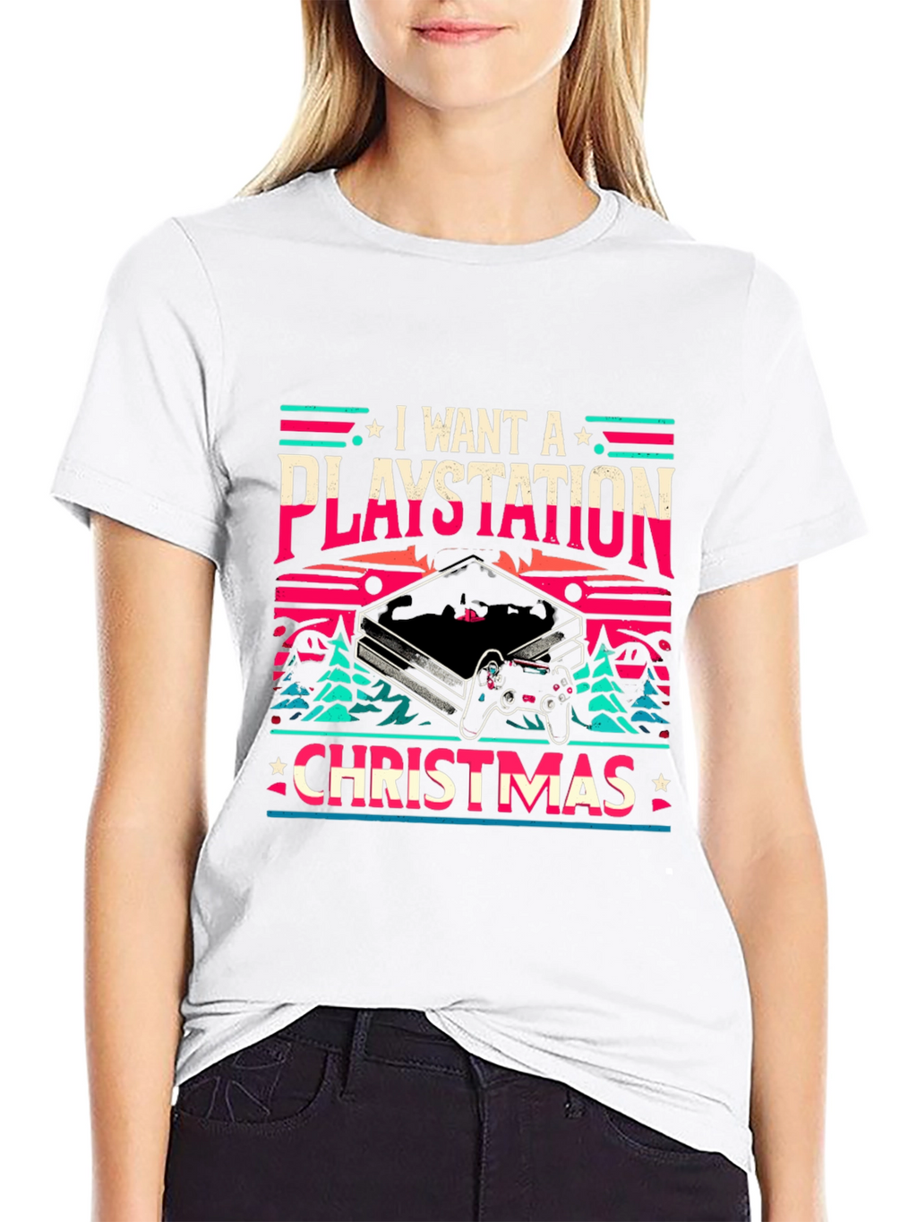 I Want A Playstation Christmas T-Shirt
