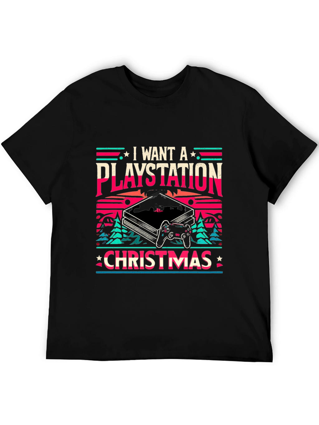 I Want A Playstation Christmas T-Shirt