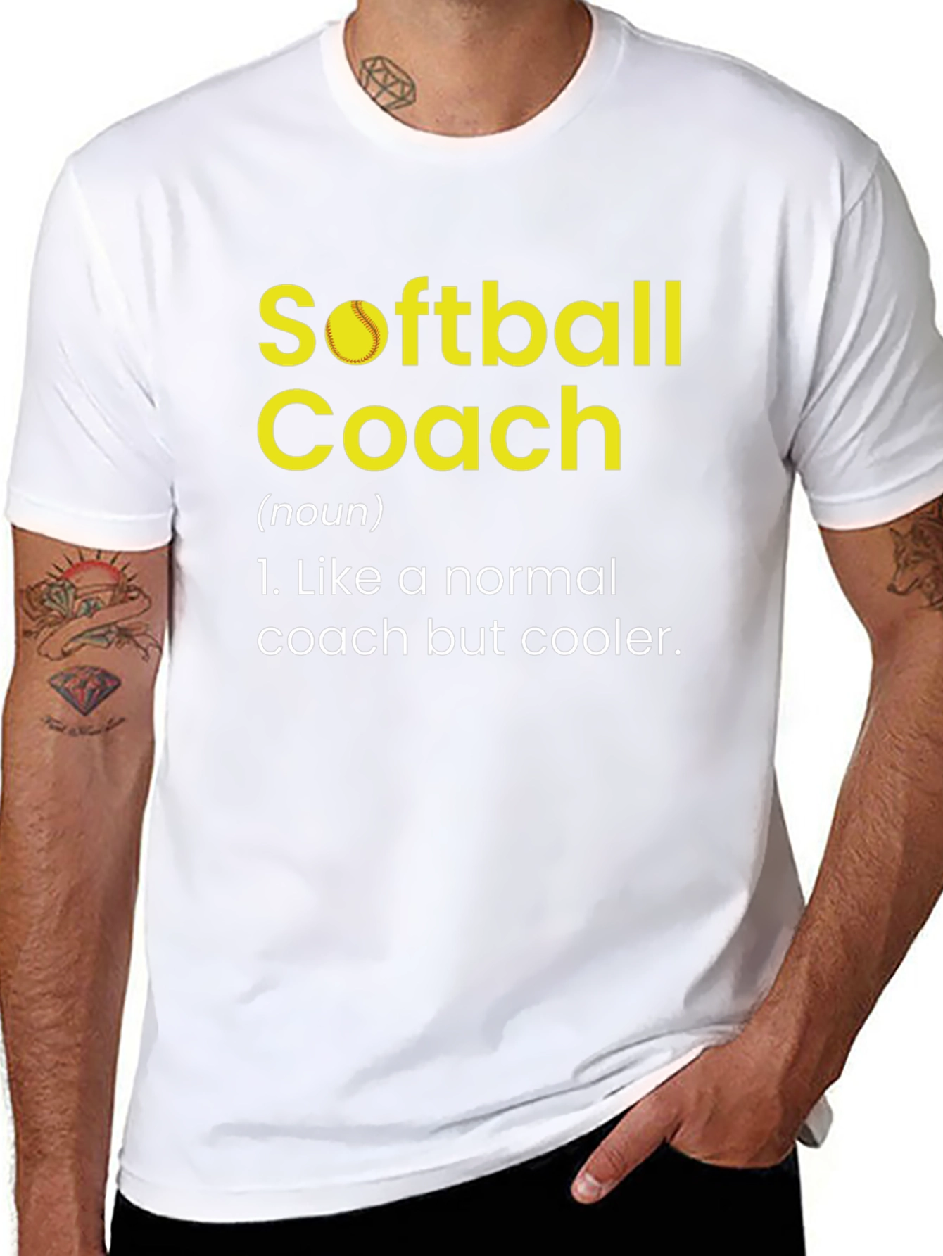 Softball Coach Definition Novelty Graphic Tee