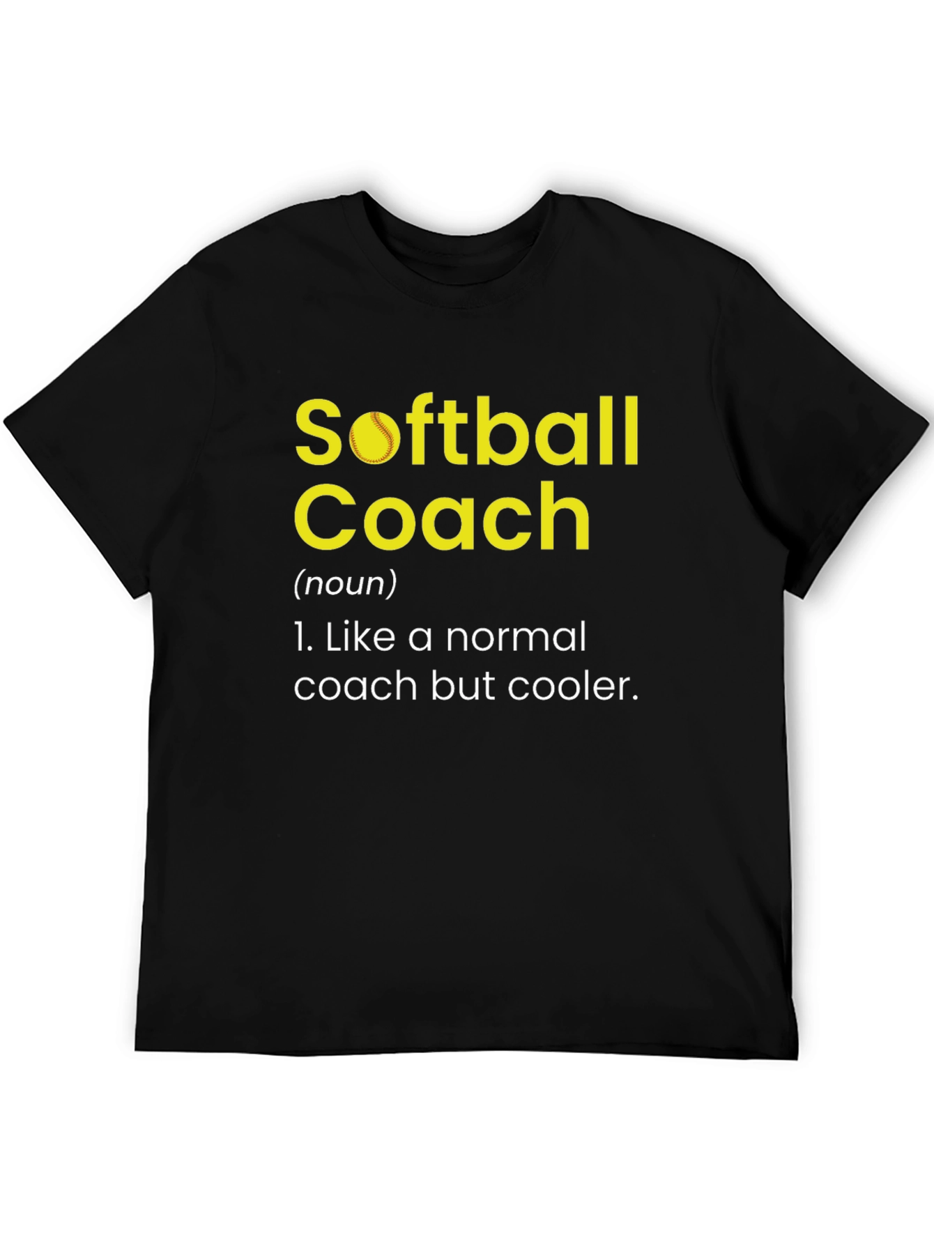 Softball Coach Definition Novelty Graphic Tee