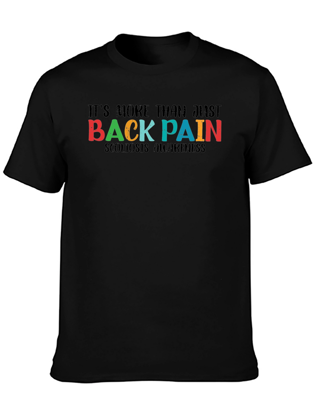 Scoliosis Awareness Black Tee