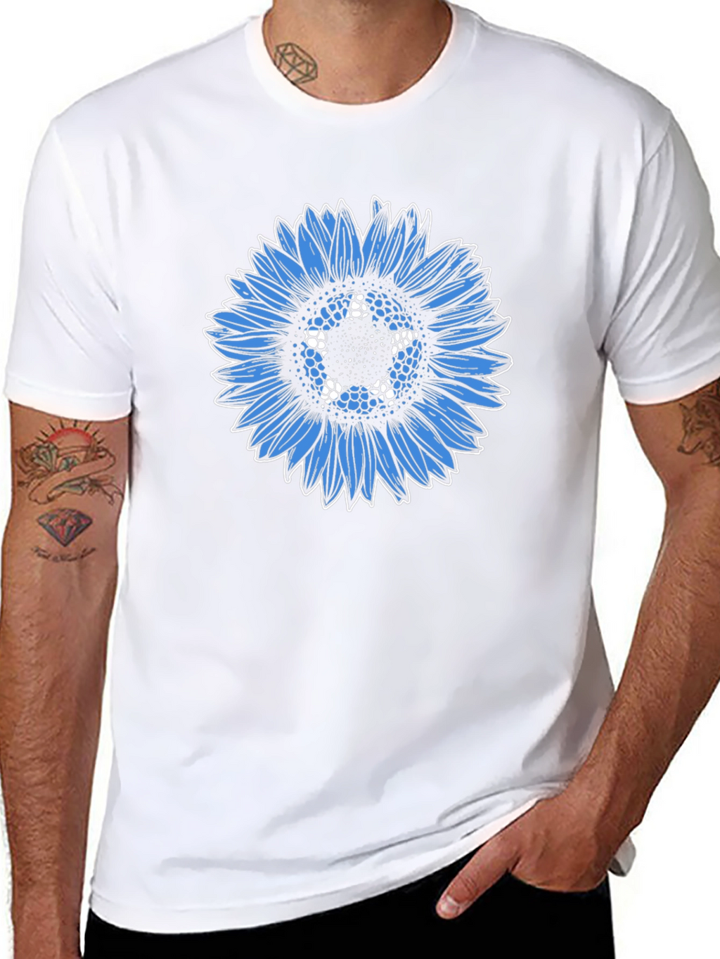 Blue Sunflower Graphic Tee