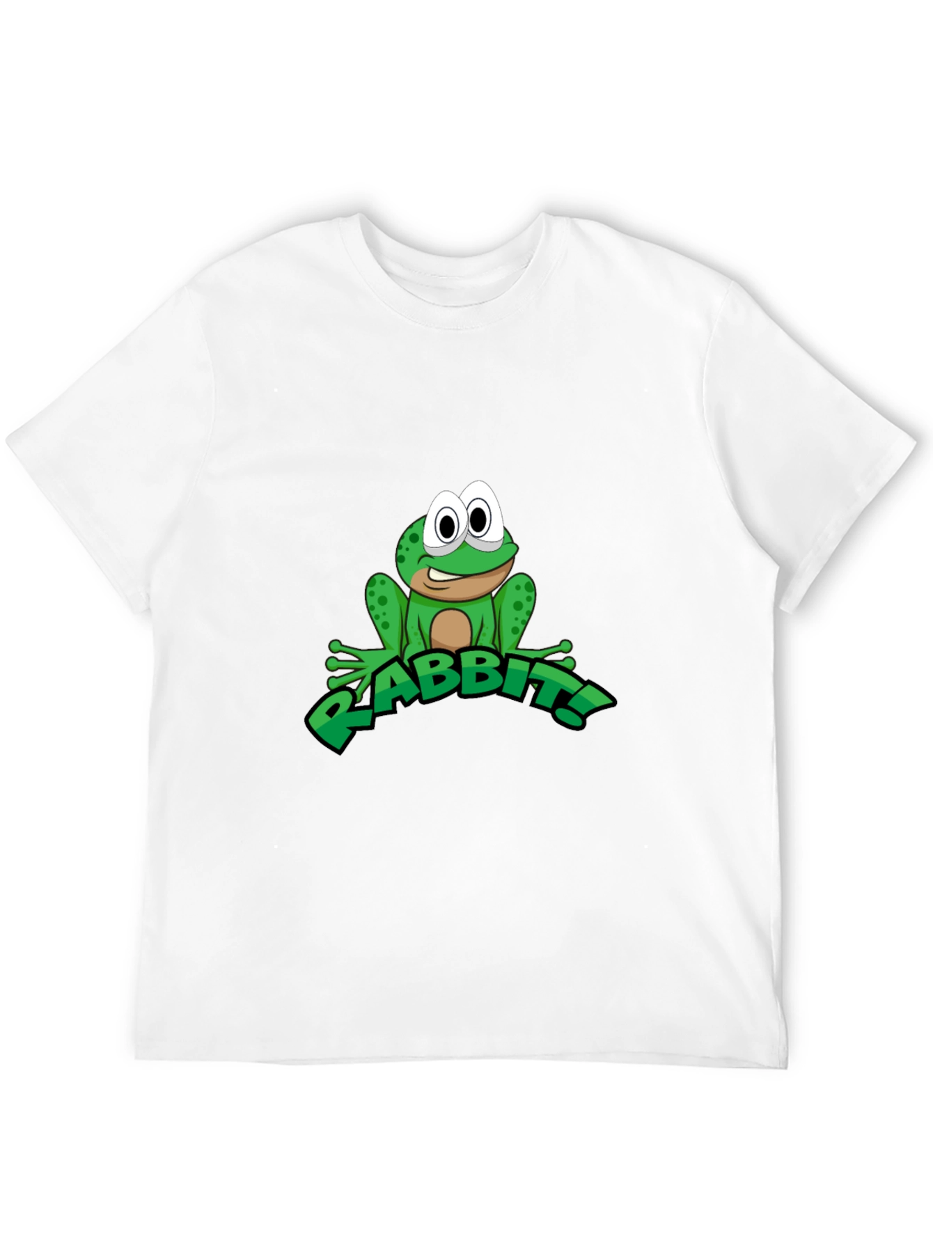 Frog RABBIT! Graphic Tee - Black Cotton T-Shirt