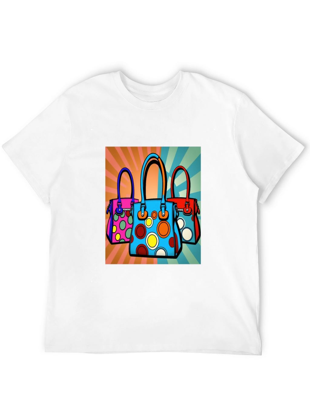 Pop Art Handbag Graphic Tee - Stylish & Unique