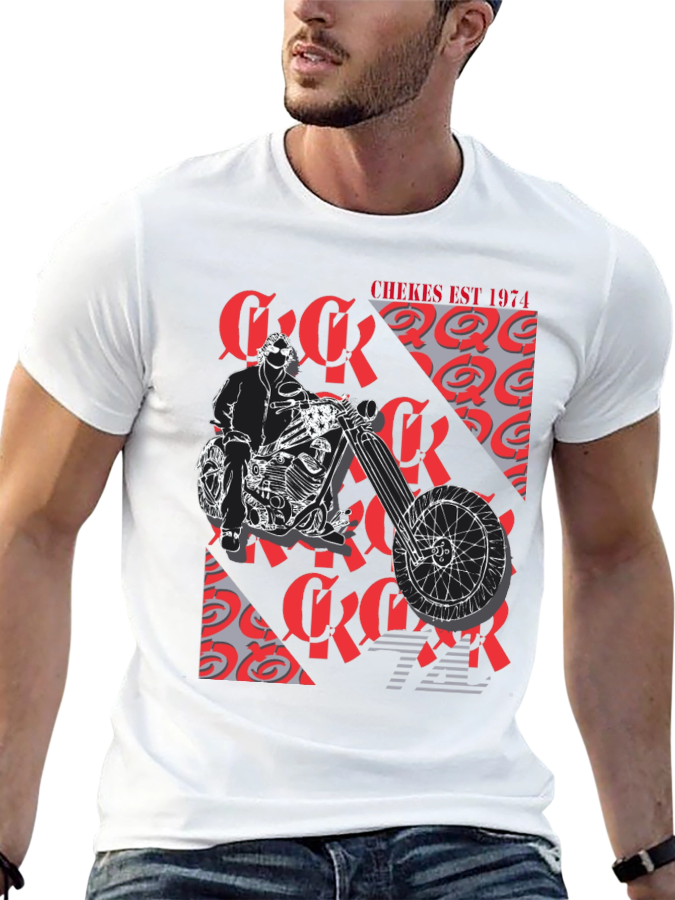 Chekes Est 1974 Black Graphic T-Shirt