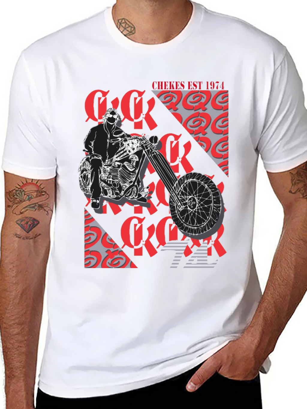 Chekes Est 1974 Black Graphic T-Shirt