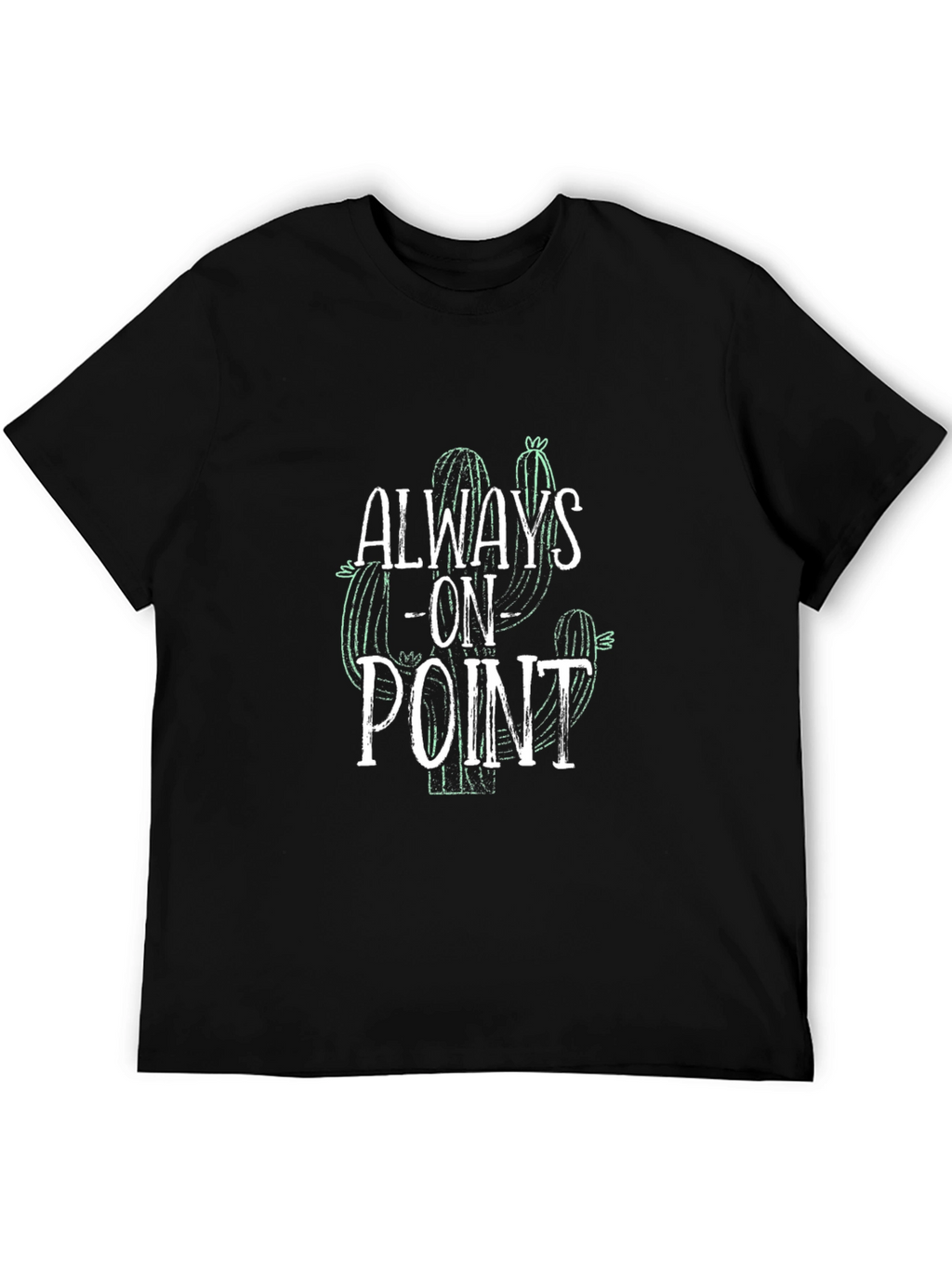 Always On Point Cactus Graphic Tee - Black