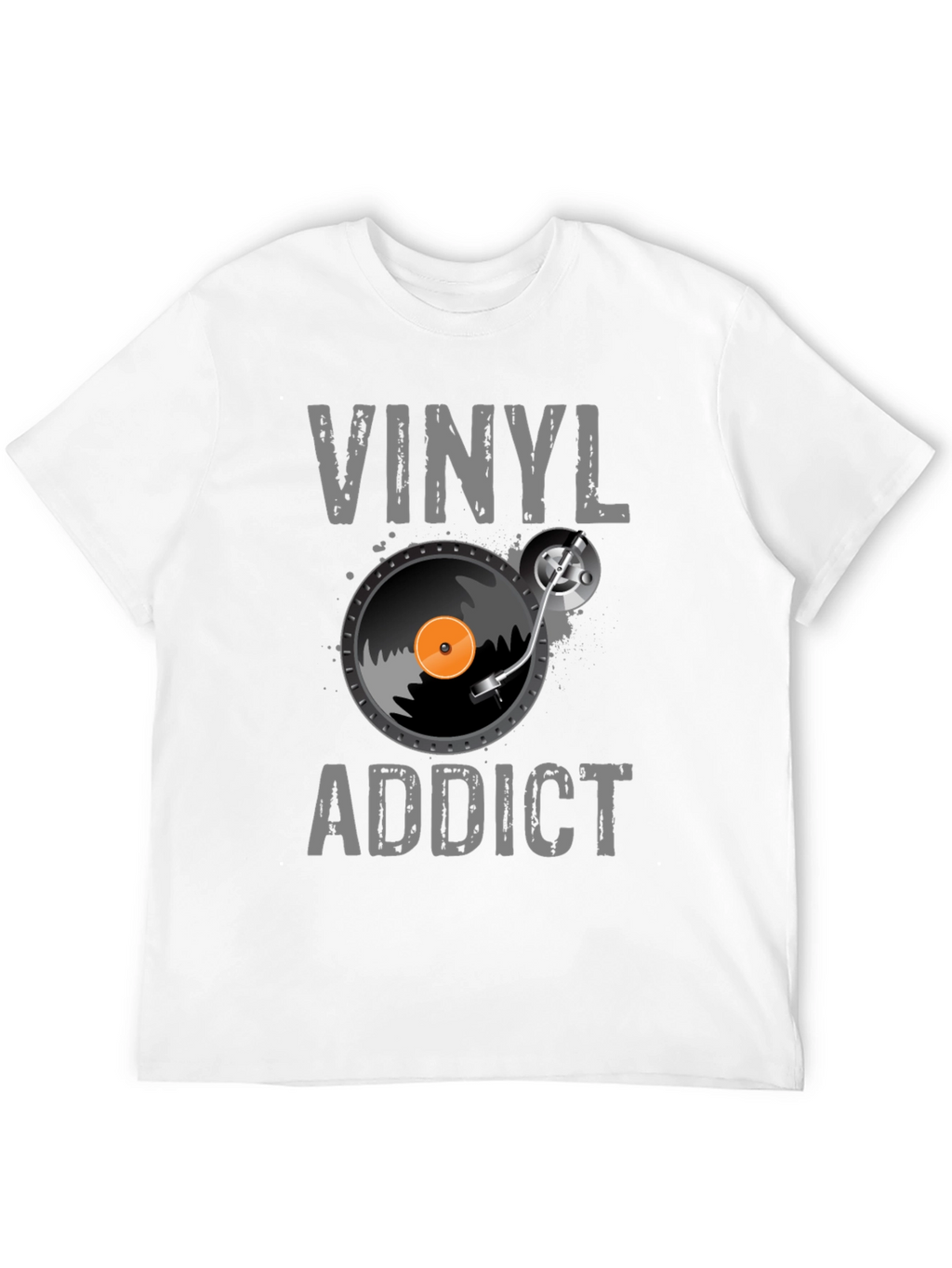 Vinyl Addict Graphic T-Shirt - Music Lover Tee