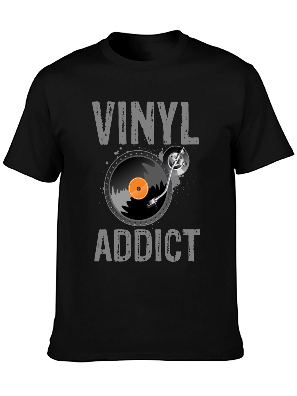 Vinyl Addict Graphic T-Shirt - Music Lover Tee